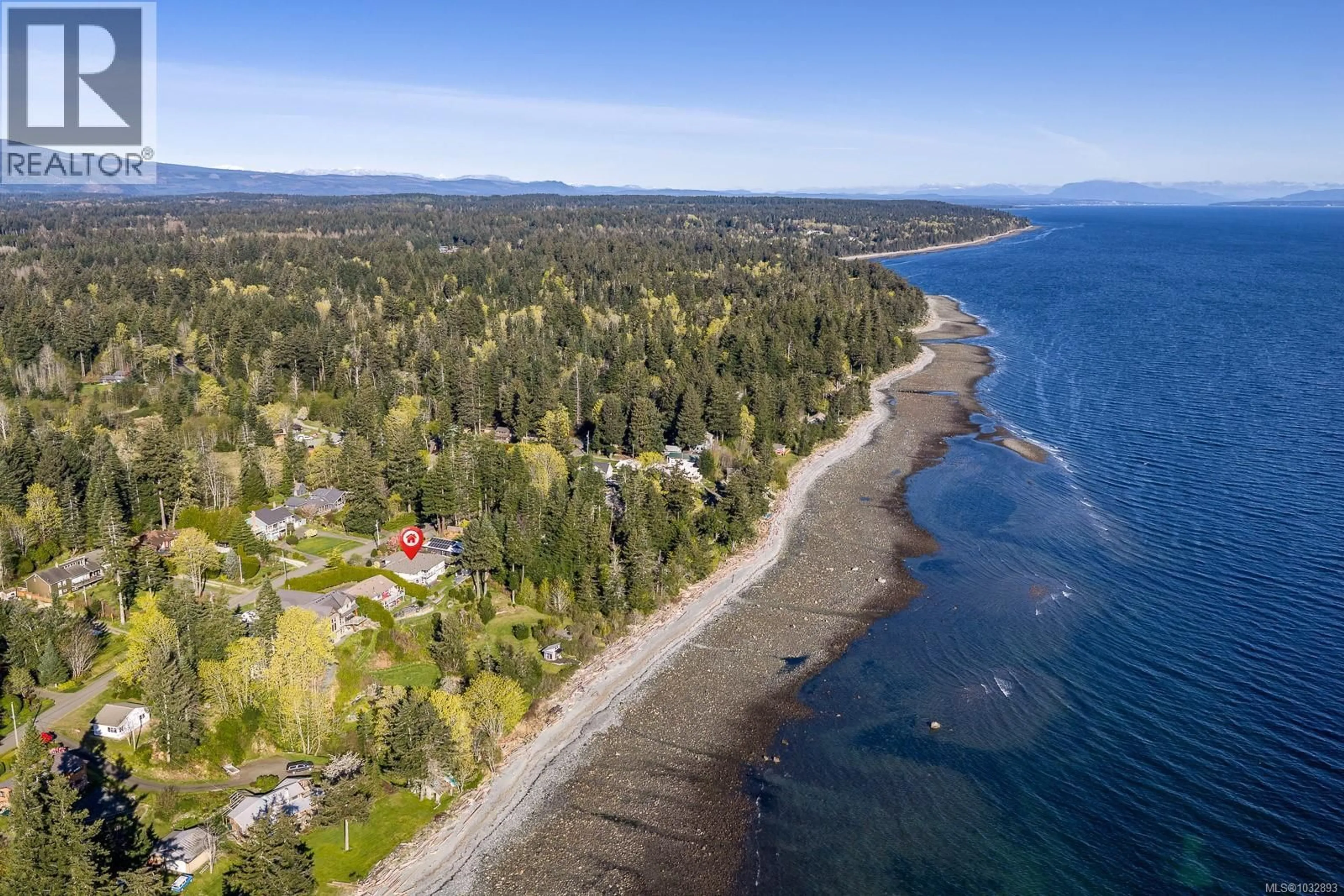 A pic from outside/outdoor area/front of a property/back of a property/a pic from drone, water/lake/river/ocean view for 5972 ALDERGROVE DRIVE, Courtenay British Columbia V9J1W2