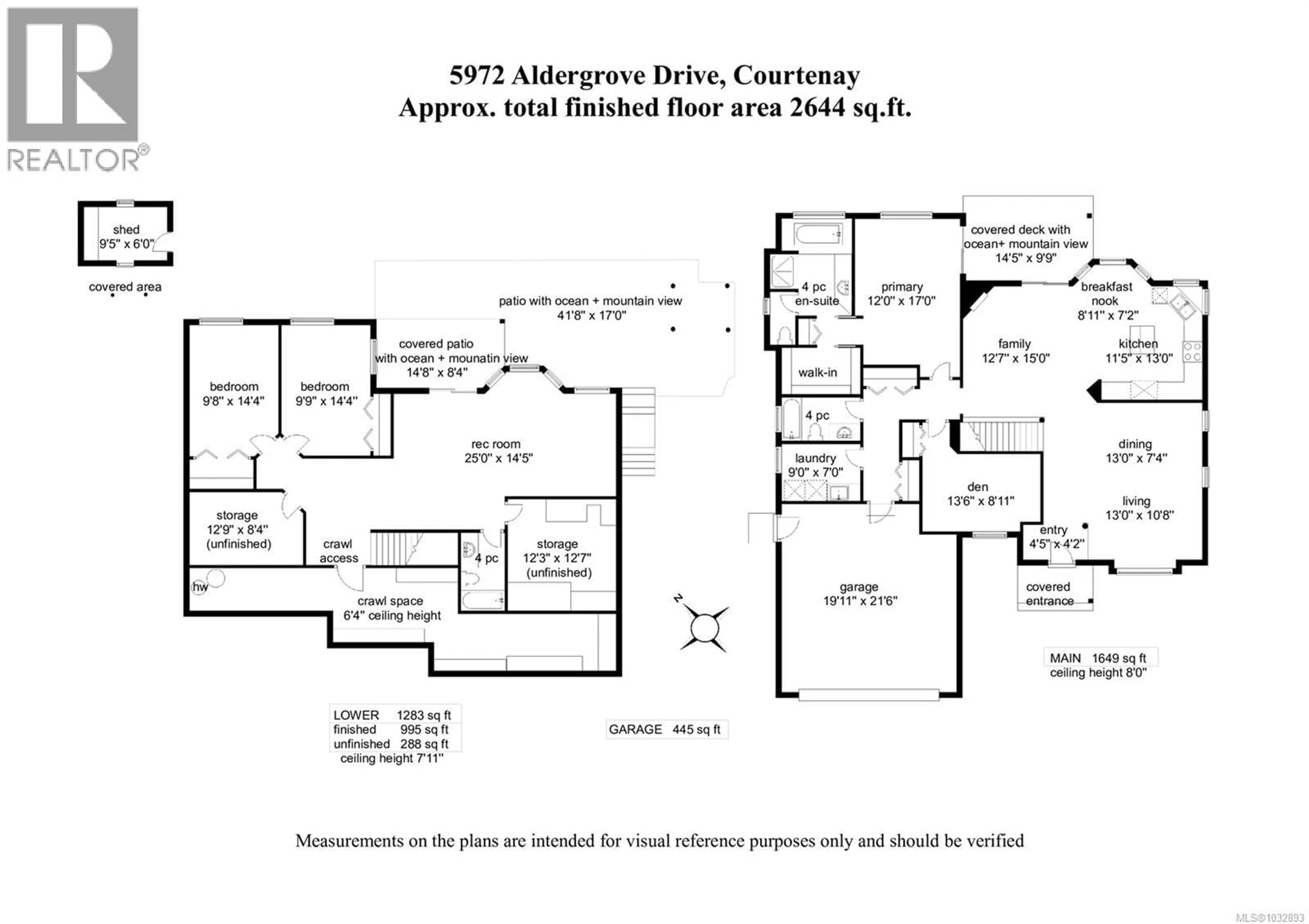 Floor plan for 5972 ALDERGROVE DRIVE, Courtenay British Columbia V9J1W2