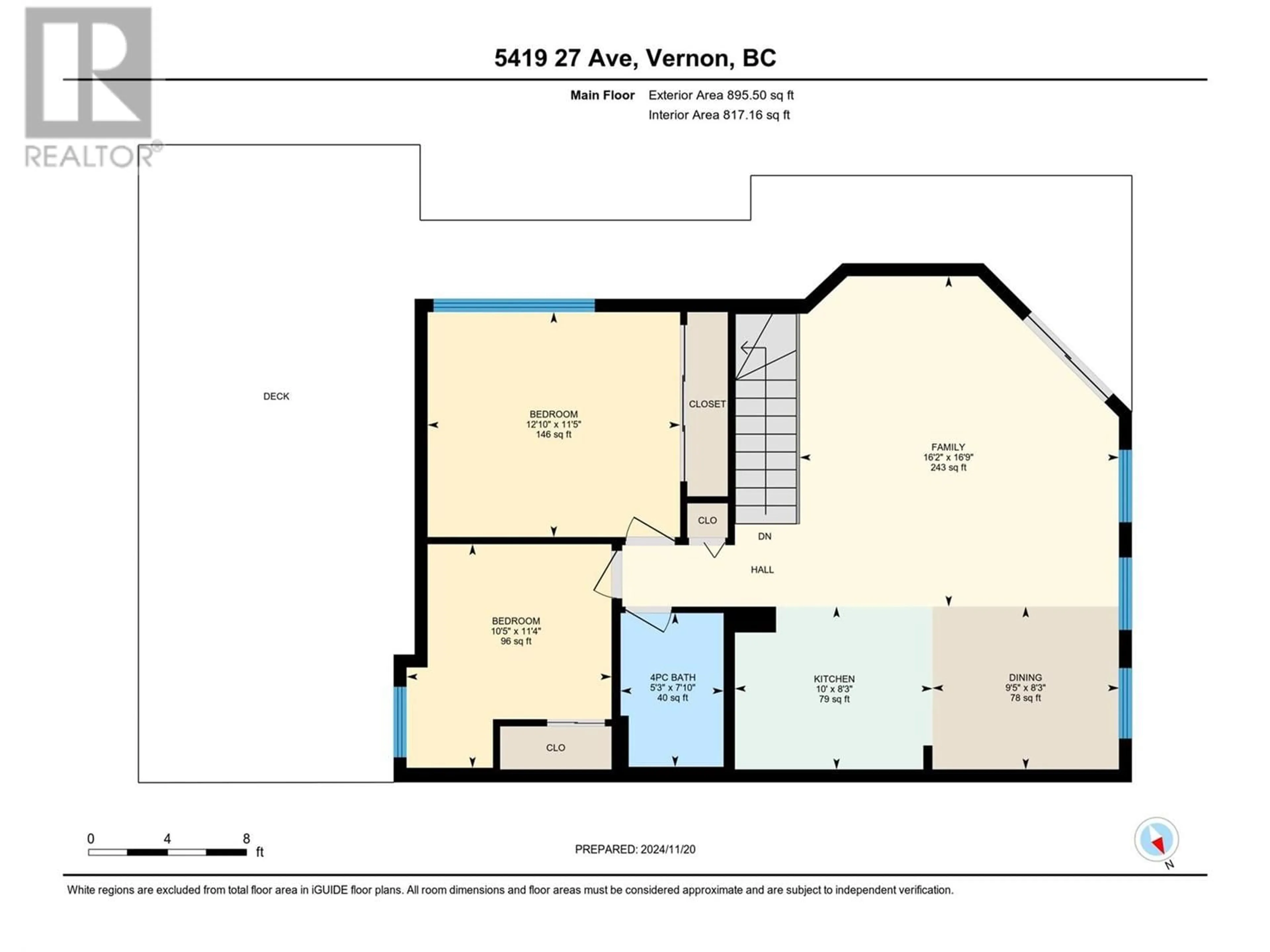 Floor plan for 5419 27 Avenue, Vernon British Columbia V1T7A3