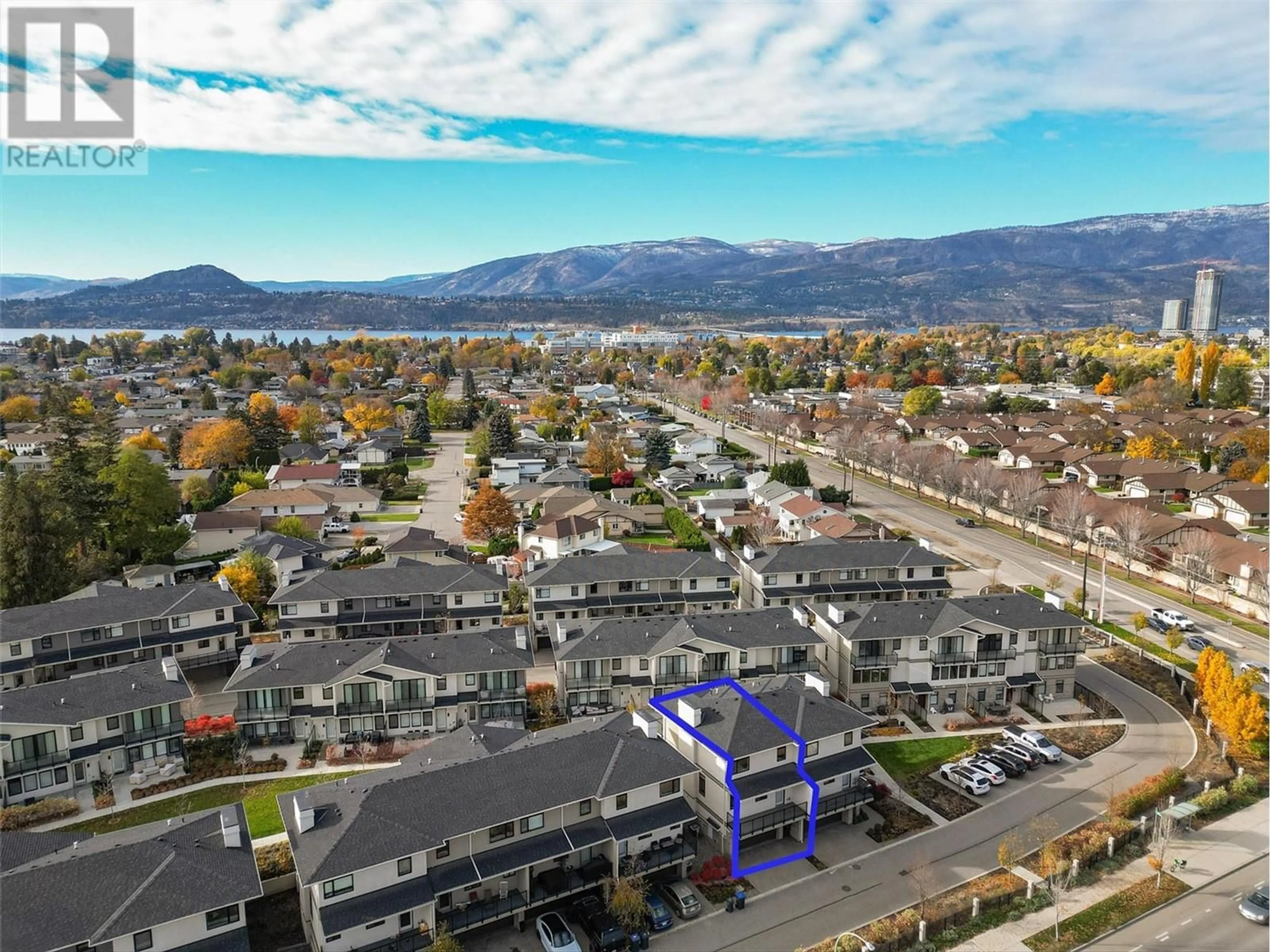 A pic from exterior of the house or condo, the street view for 1102 Cameron Avenue Unit# 104, Kelowna British Columbia V1Y0B2