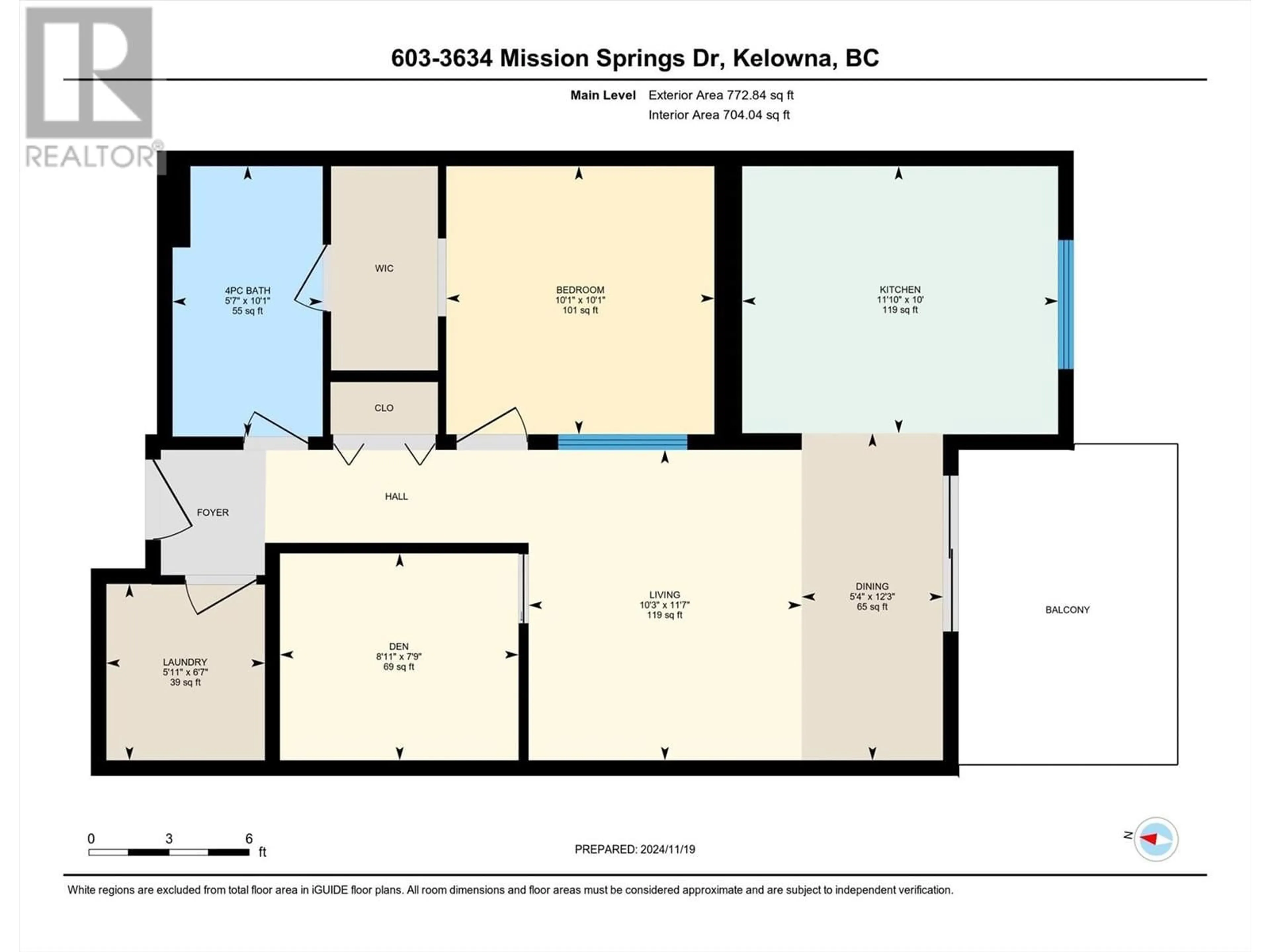 Floor plan for 3634 Mission Springs Drive Unit# 603, Kelowna British Columbia V1W0B3