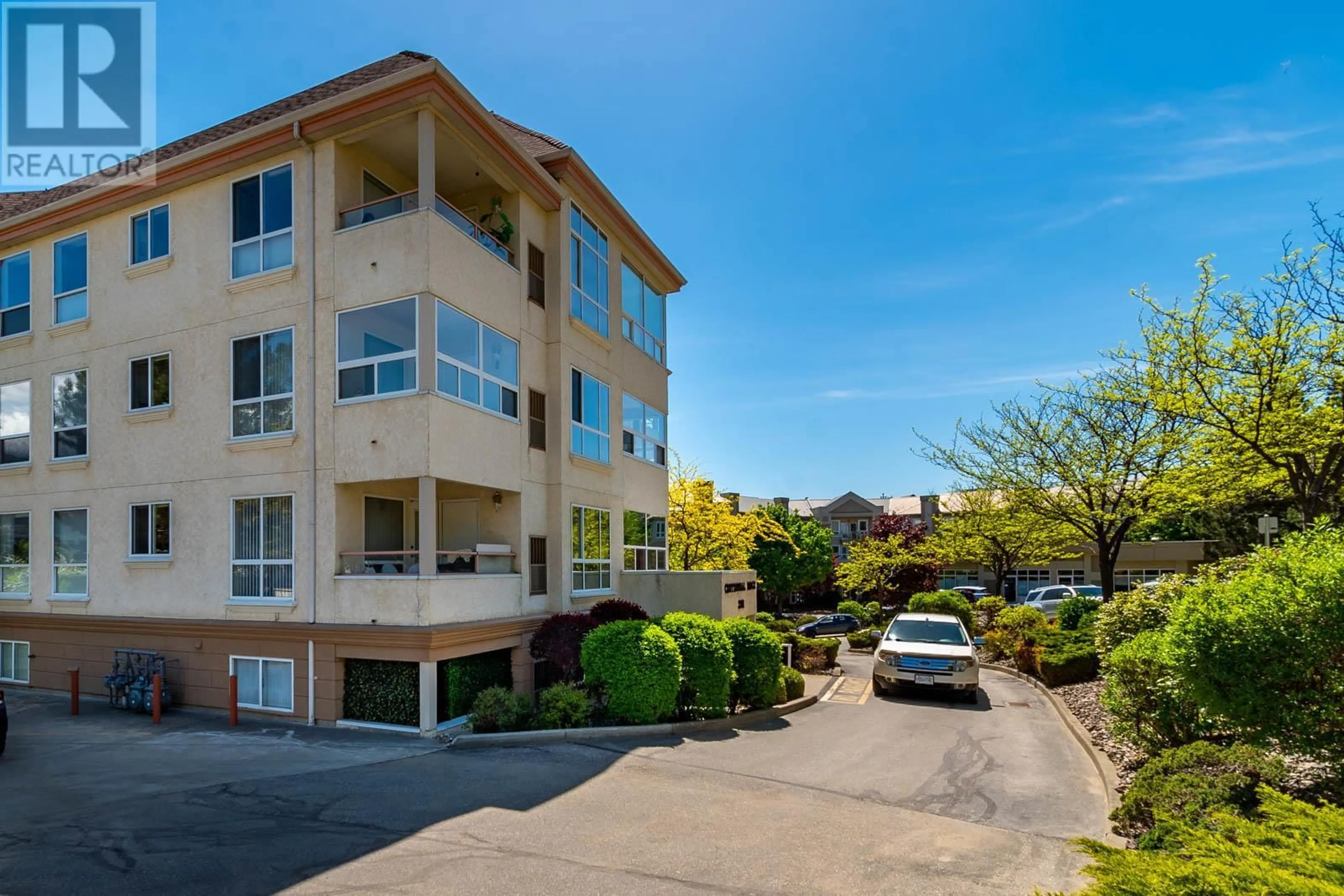 A pic from exterior of the house or condo, the front or back of building for 3301 Centennial Drive Unit# 309, Vernon British Columbia V1T2T8