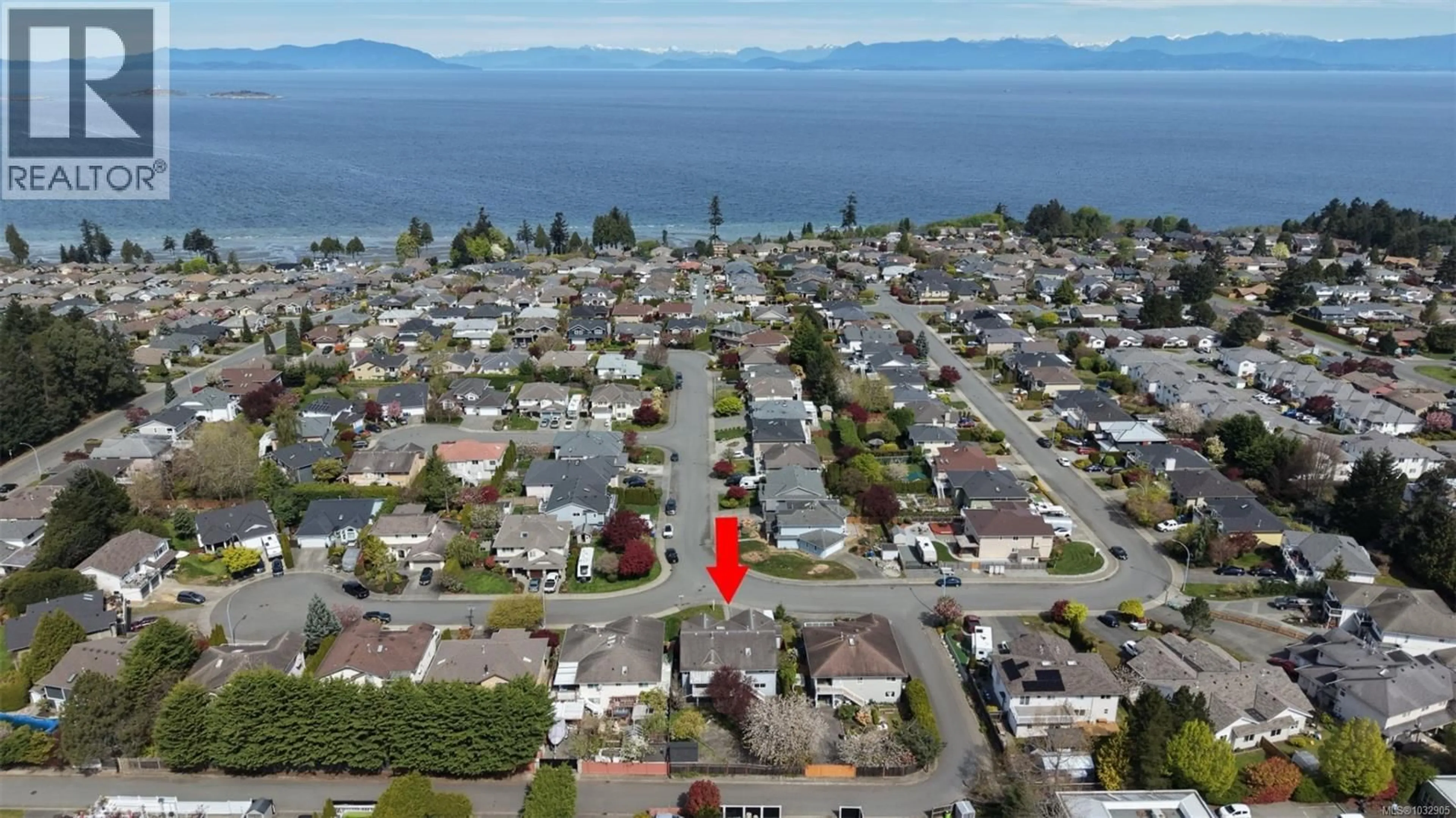 A pic from outside/outdoor area/front of a property/back of a property/a pic from drone, water/lake/river/ocean view for 6404 LASALLE ROAD, Nanaimo British Columbia V9V1N6