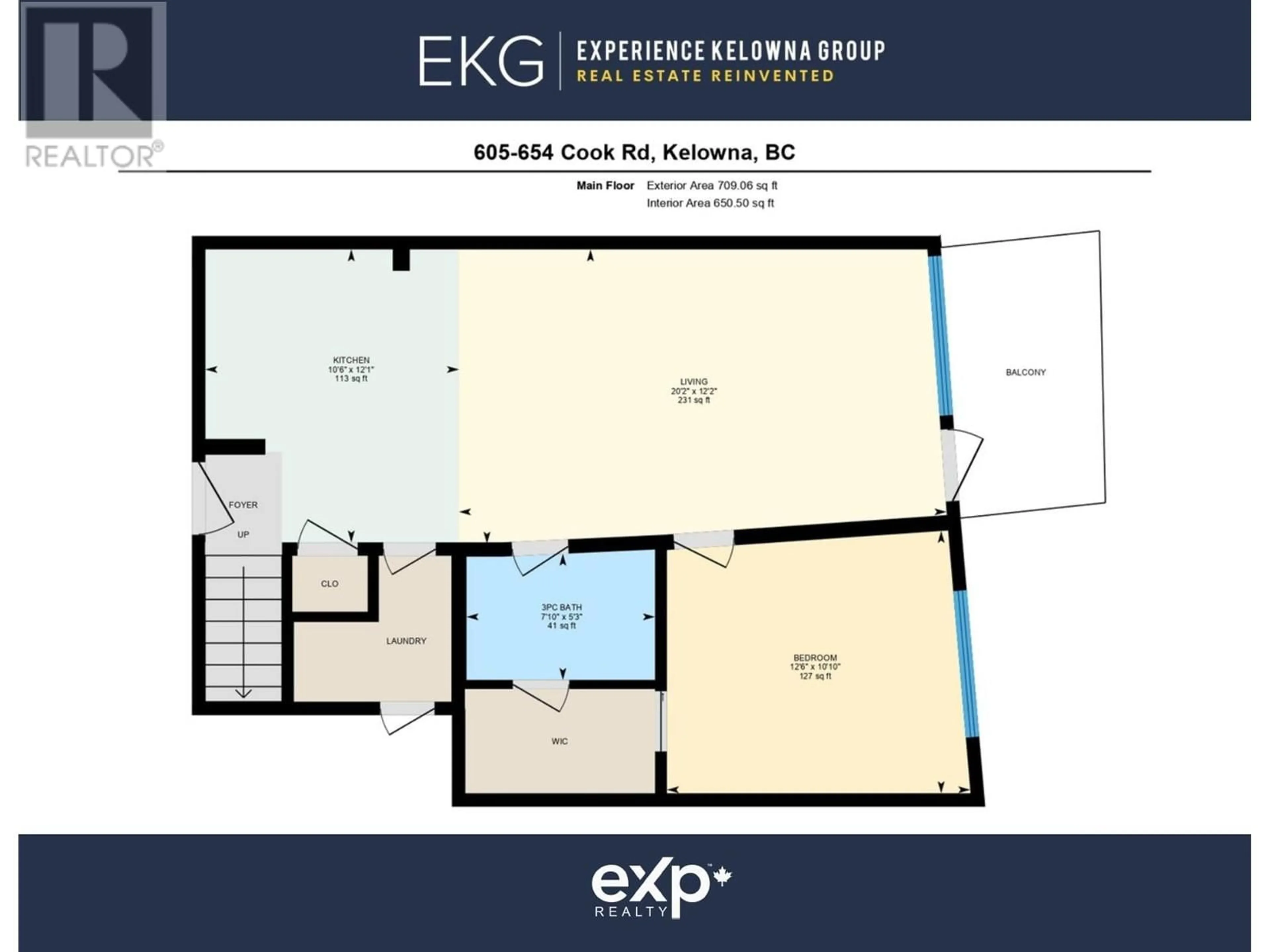 Floor plan for 654 Cook Road Unit# 605, Kelowna British Columbia V1W3G7