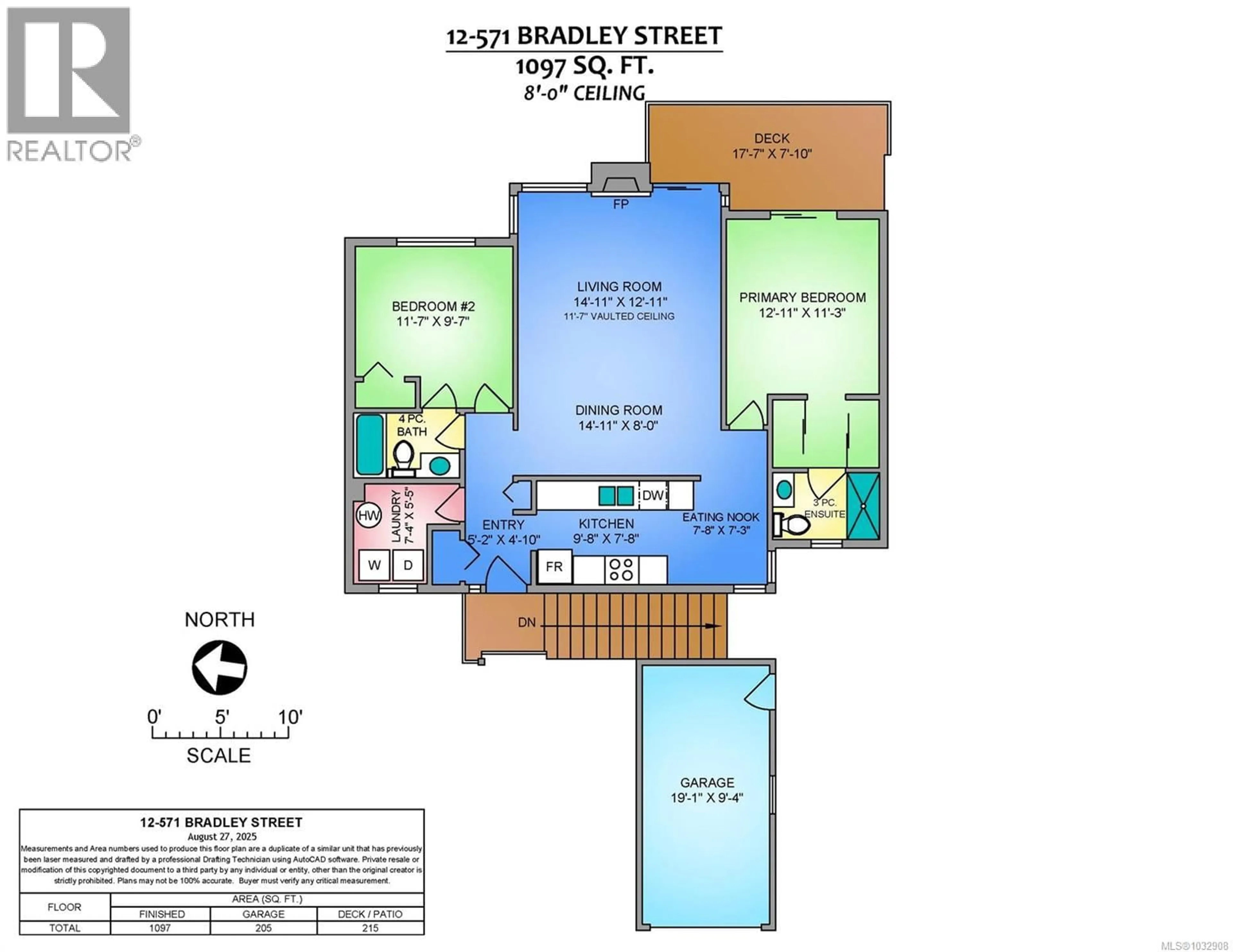 Floor plan for 12 - 571 BRADLEY STREET, Nanaimo British Columbia V9S1B9