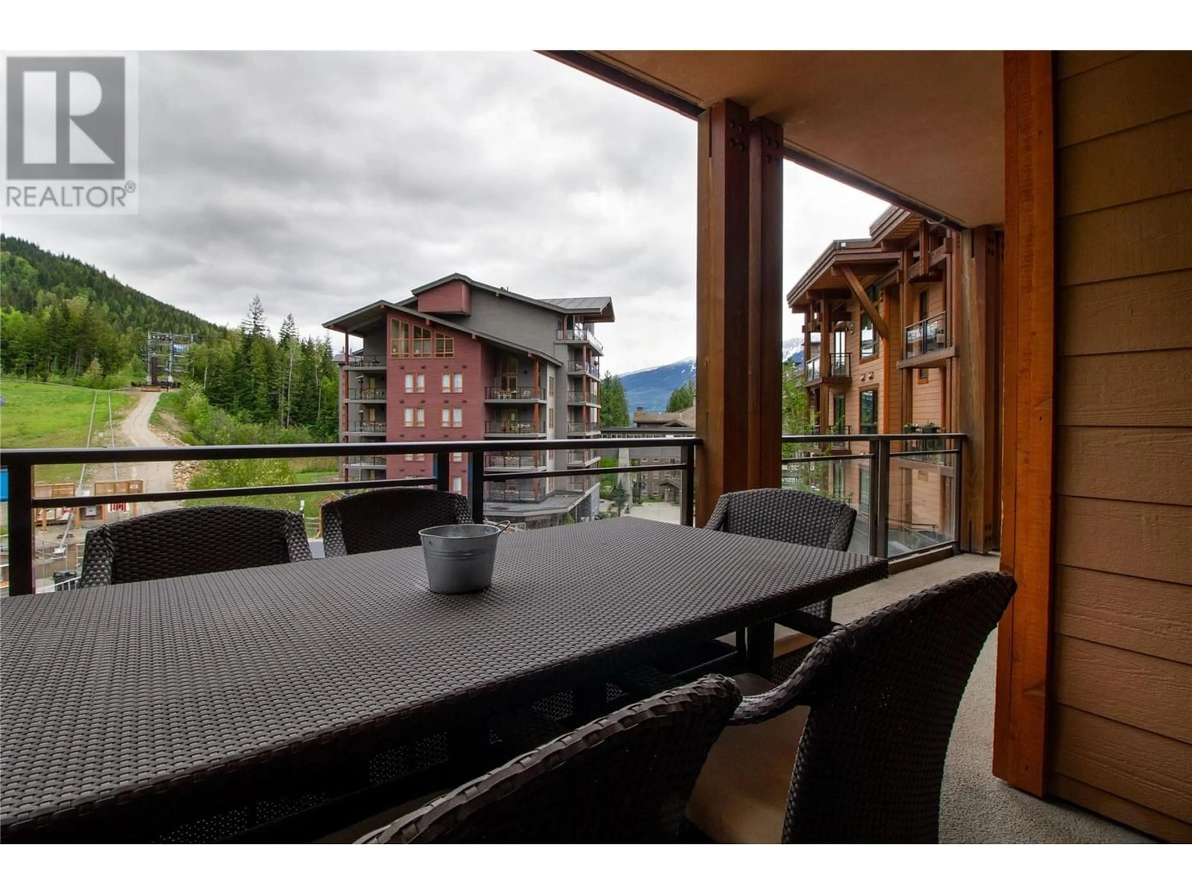 Balcony in the apartment, mountain for 2950 Camozzi Road Unit# 1413, Revelstoke British Columbia V0E2S1