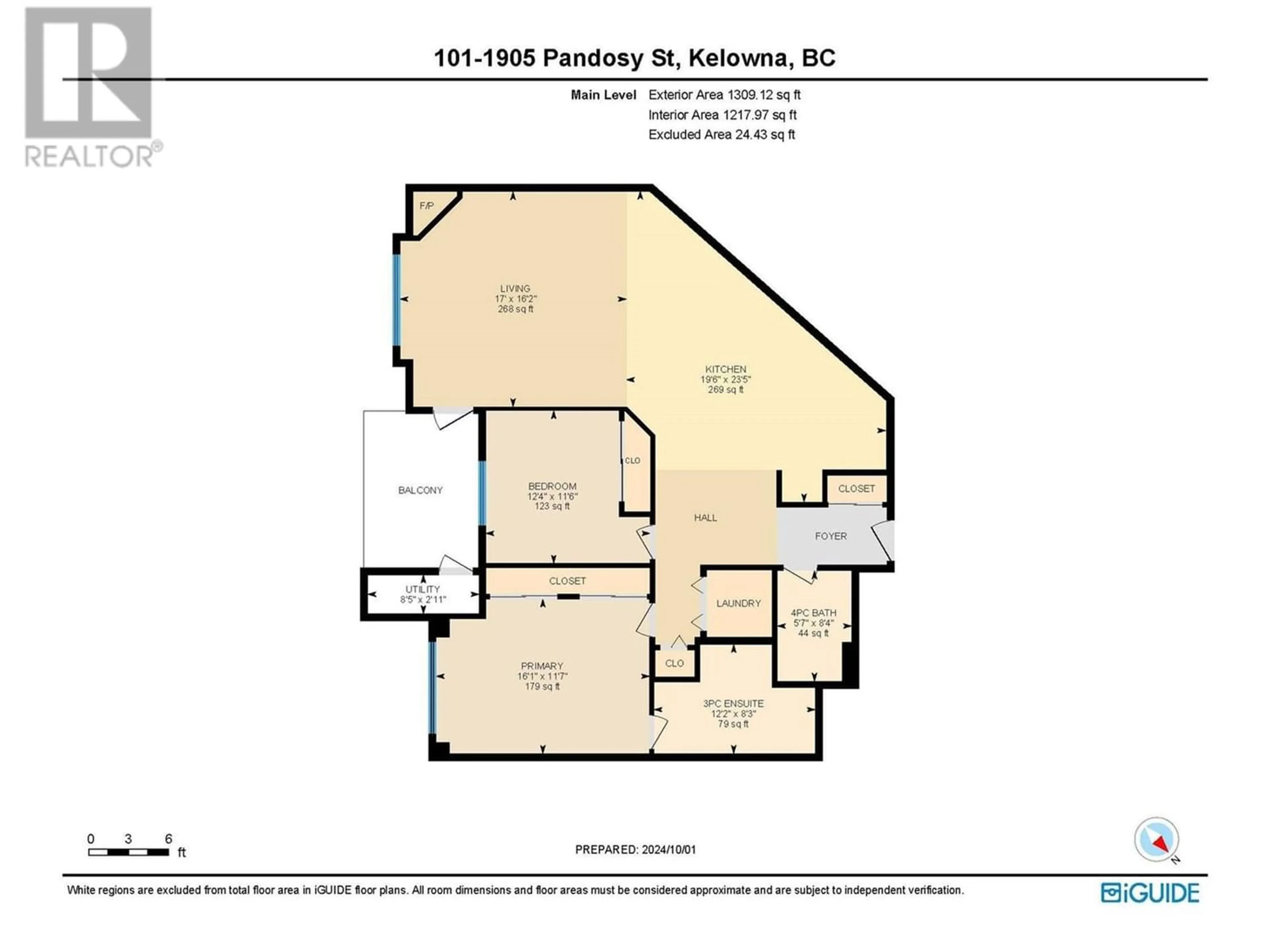 Floor plan for 1905 Pandosy Street Unit# 101, Kelowna British Columbia V1Y1R8