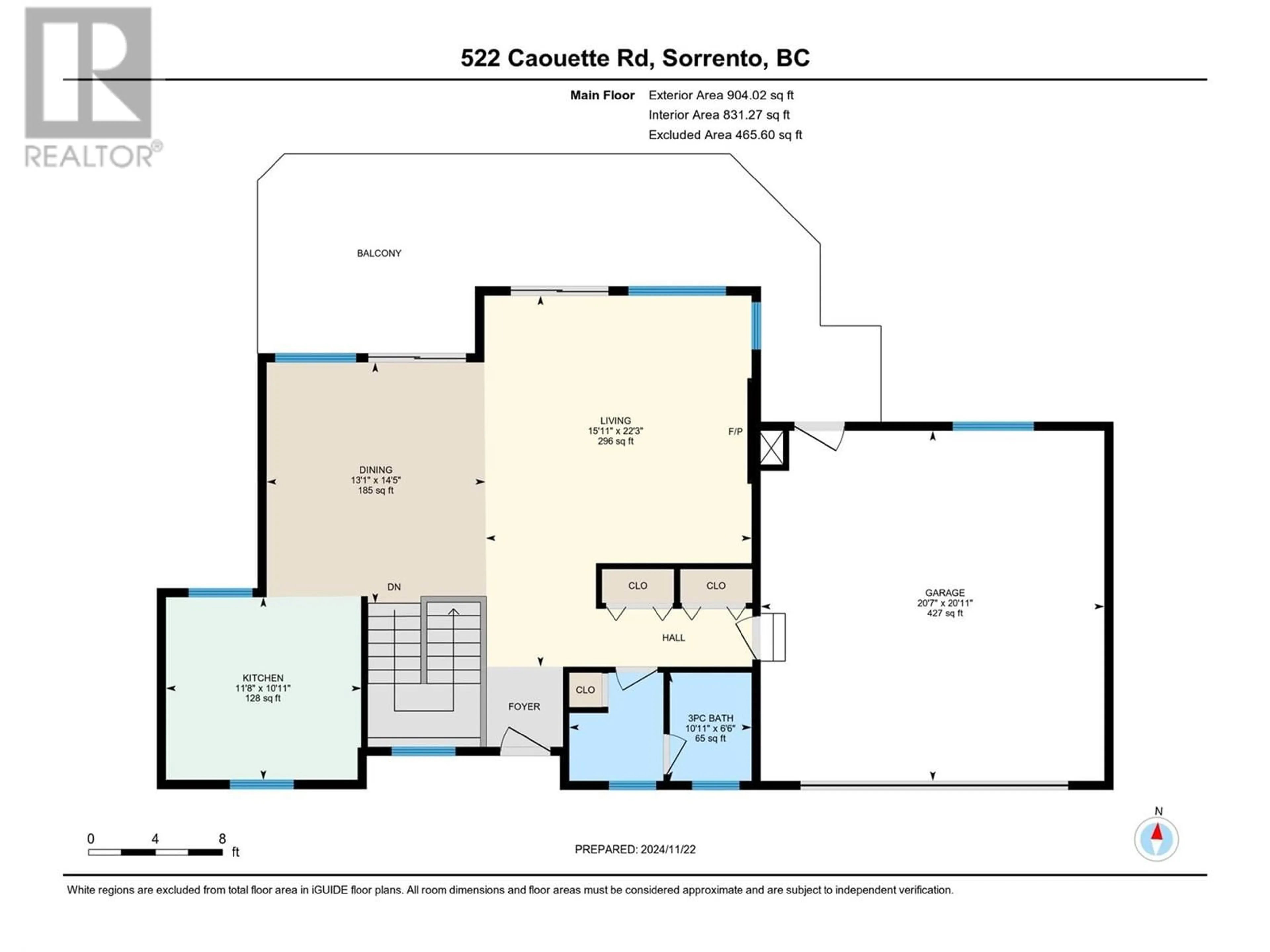 Floor plan for 522 Caouette Road, Sorrento British Columbia V0E2W1