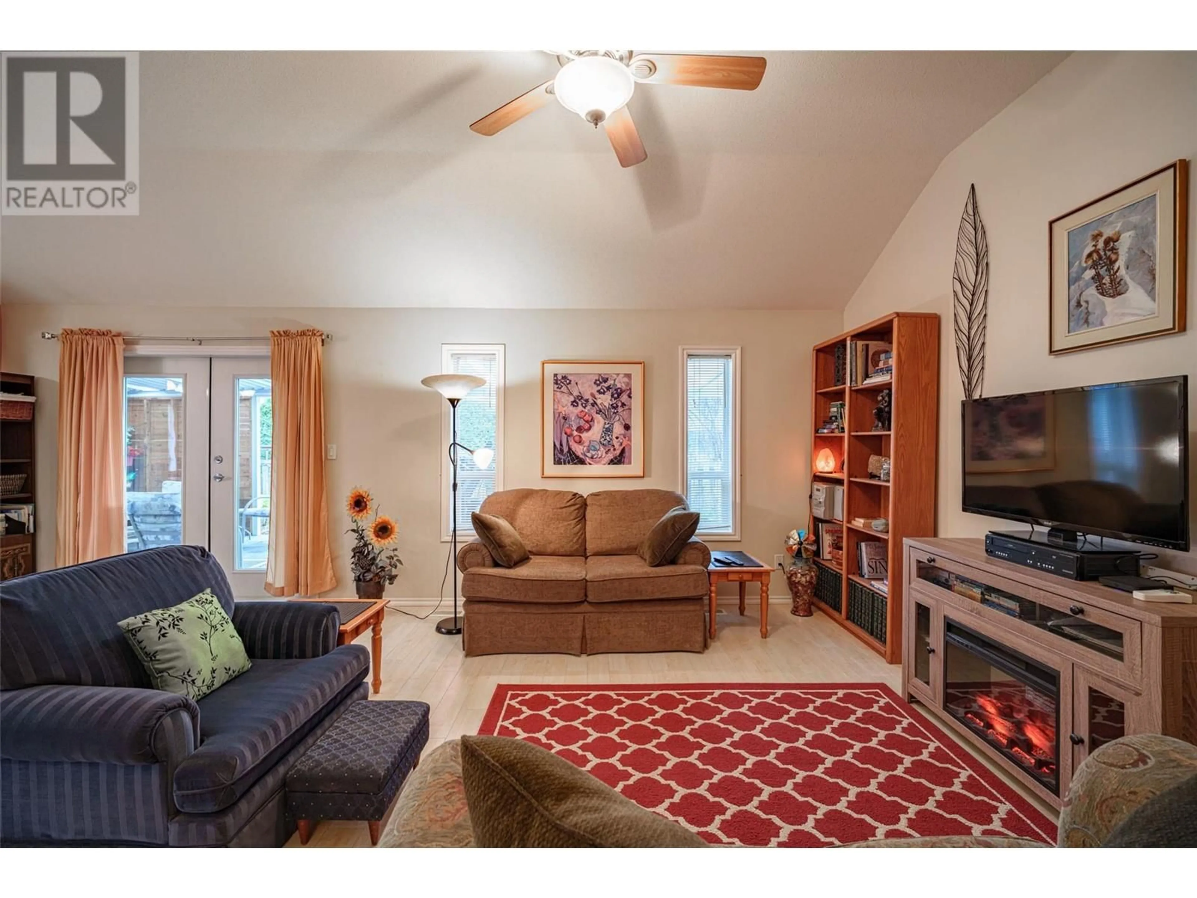 Living room, wood floors for 114 Bass Road, Enderby British Columbia V1L2B3