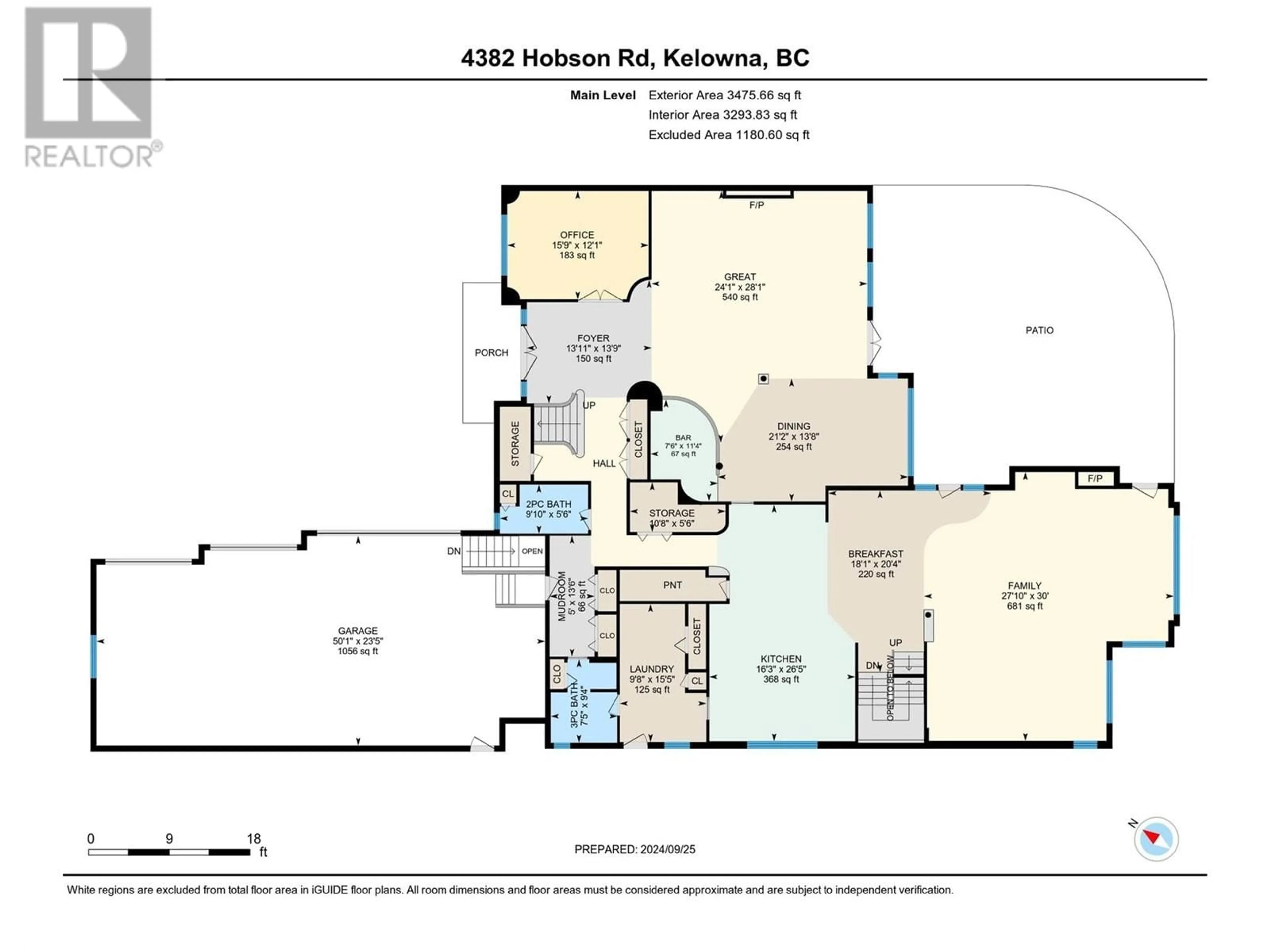 Floor plan for 4382 Hobson Road, Kelowna British Columbia V1W1Y3