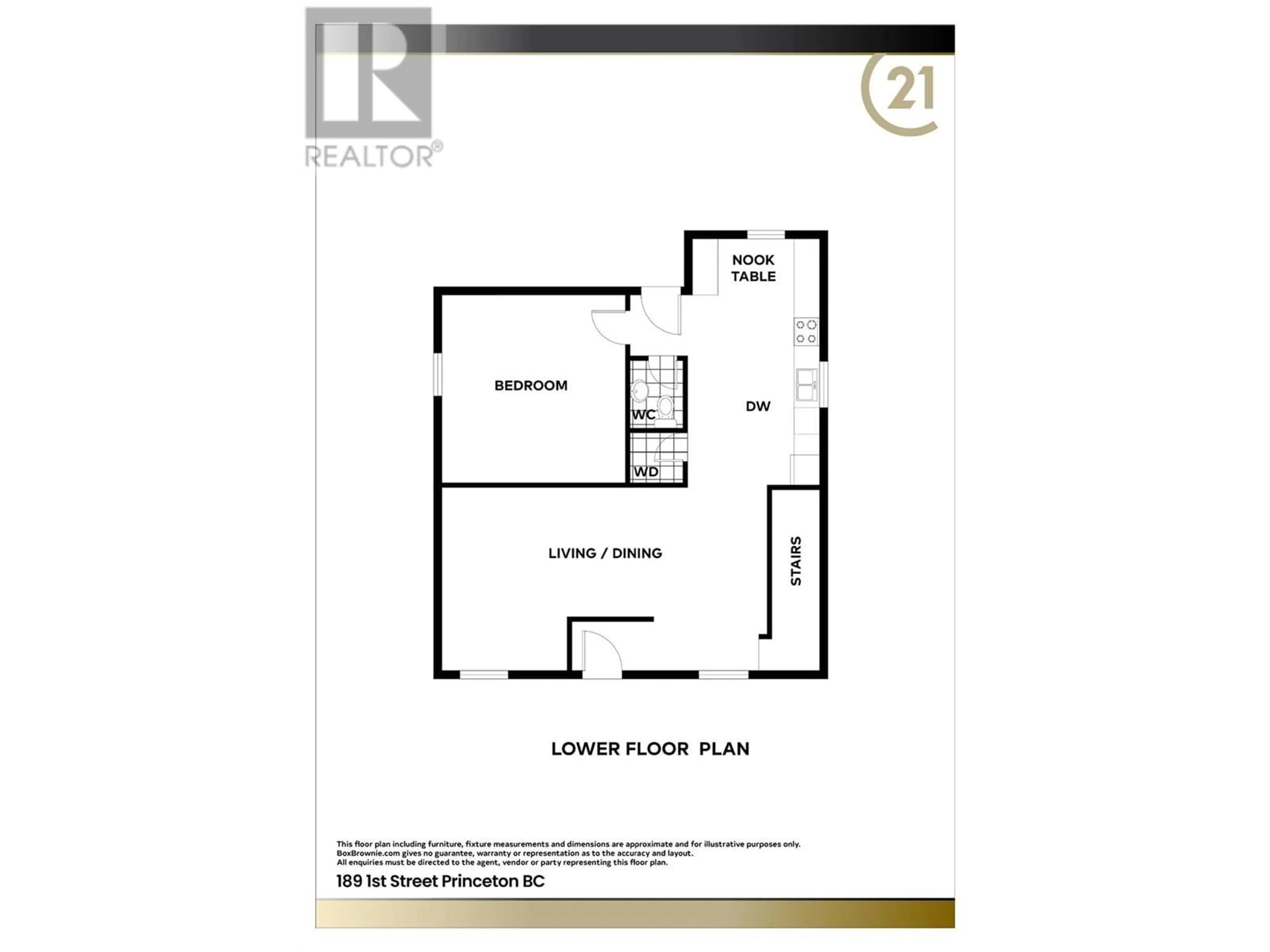 Floor plan for 189 1 Street, Princeton British Columbia V0X1W0