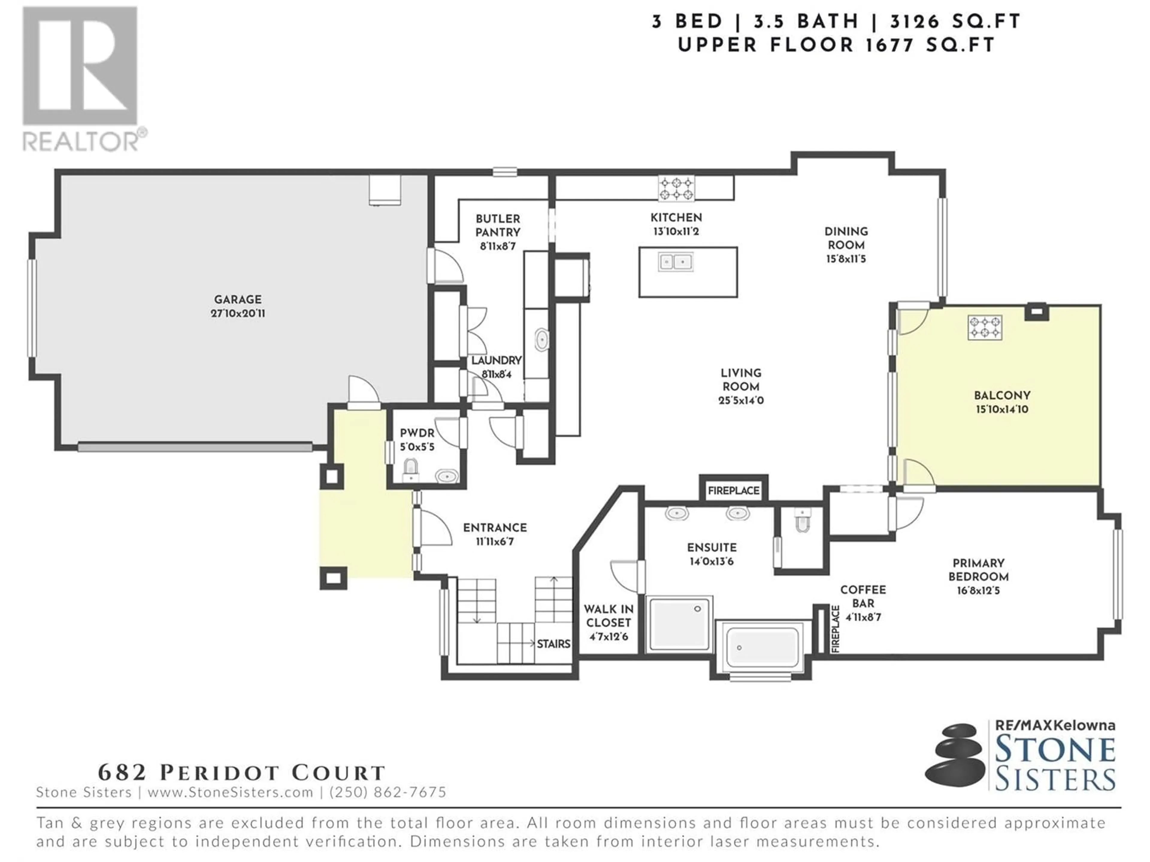 Floor plan for 682 Peridot Court, Kelowna British Columbia V1W5E7