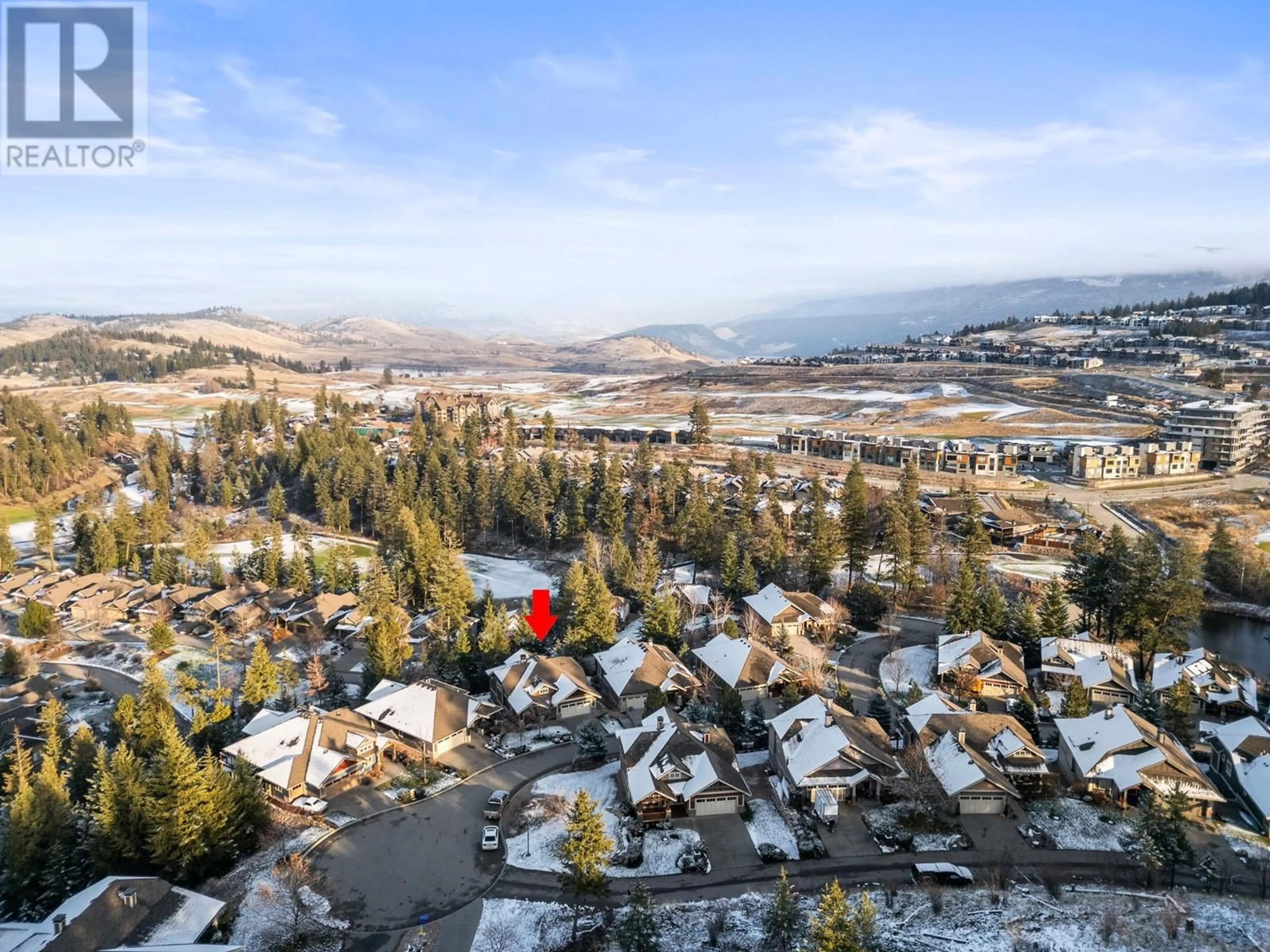 A pic from exterior of the house or condo, the street view for 242 Dormie Place, Vernon British Columbia V1H1Y5