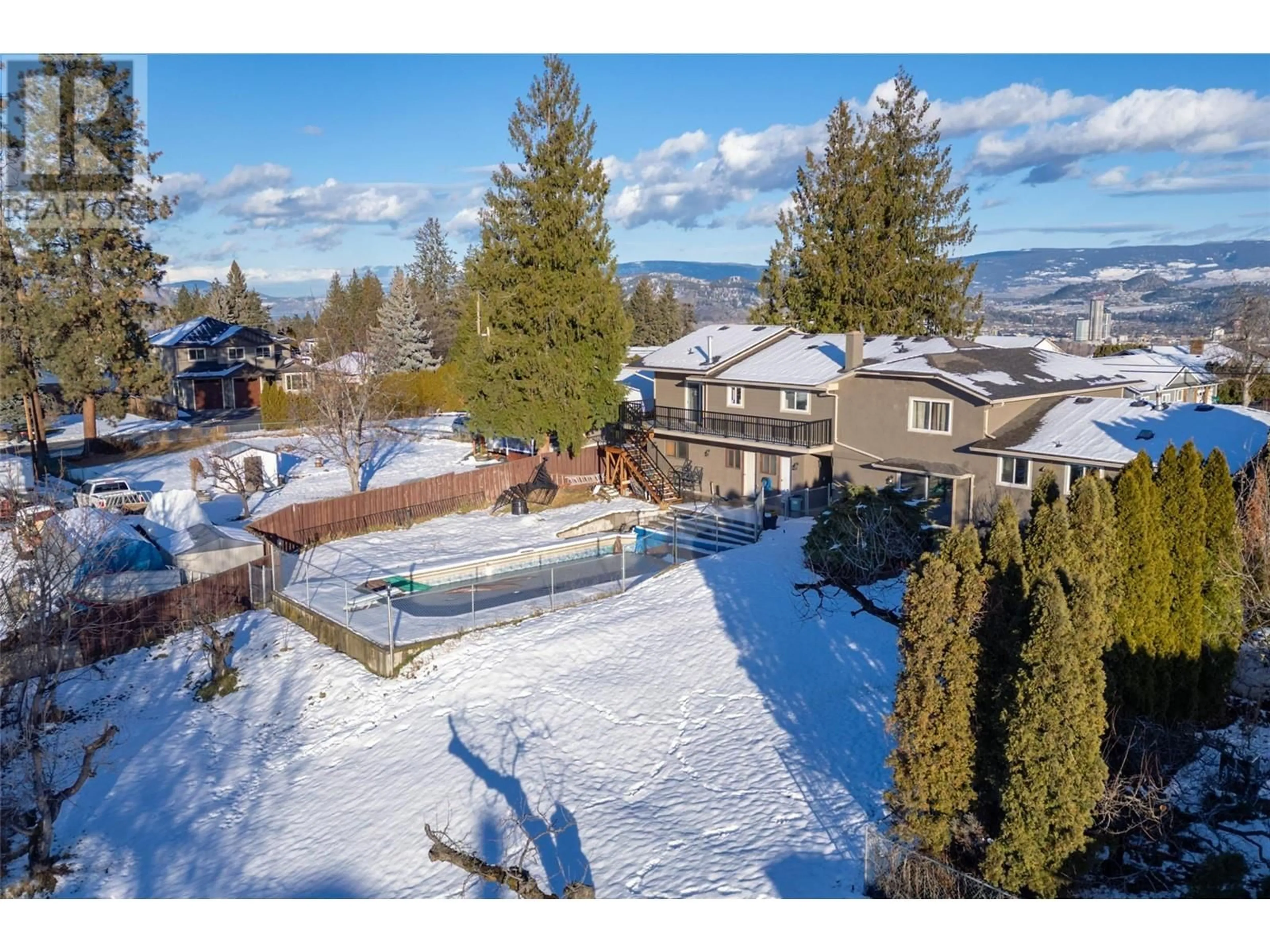 A pic from outside/outdoor area/front of a property/back of a property/a pic from drone, water/lake/river/ocean view for 2308 THACKER DRIVE, West Kelowna British Columbia V1Z1V7