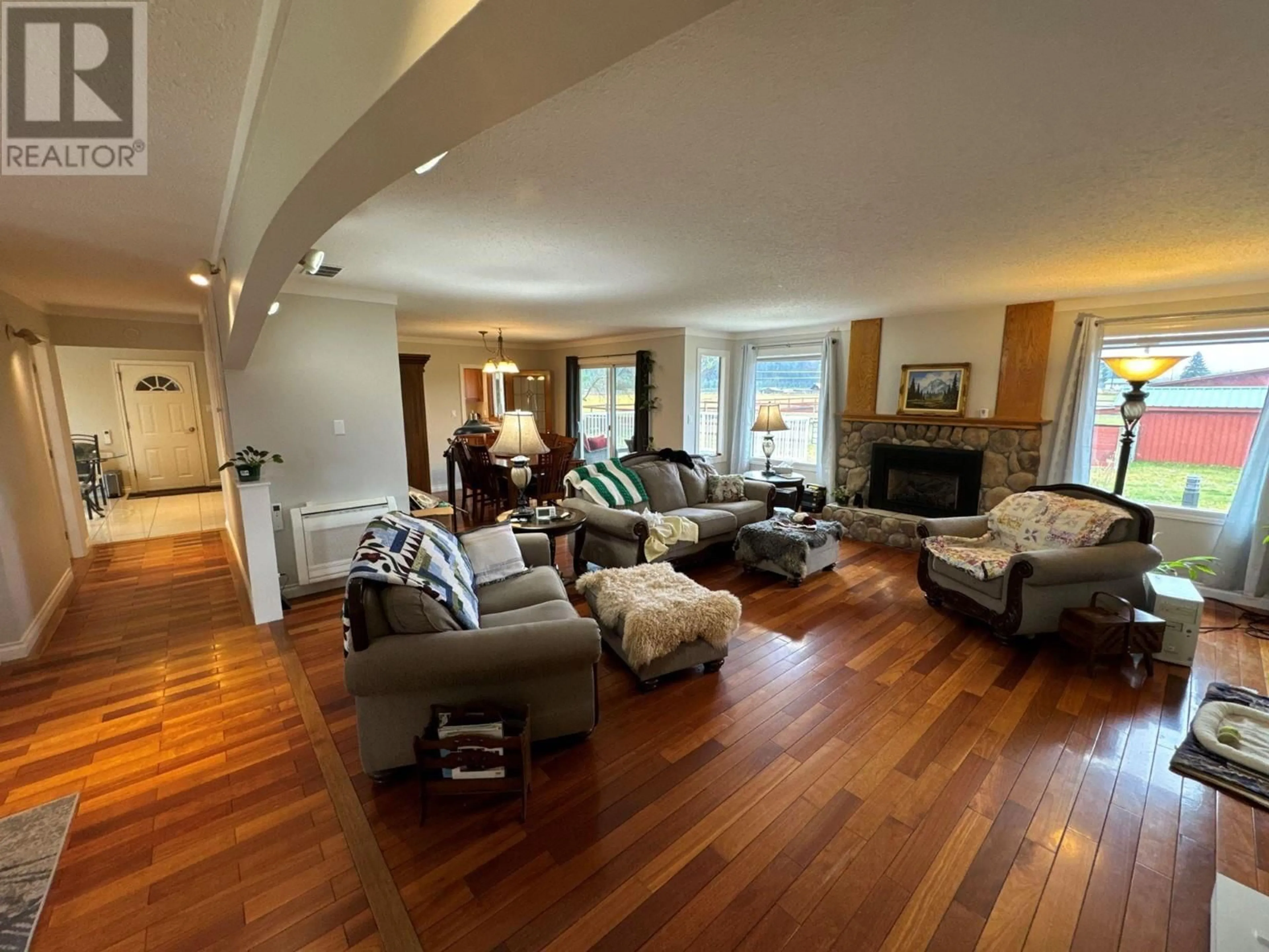 Living room, wood floors for 5175 Siminoff Road, Grand Forks British Columbia V0H1H4