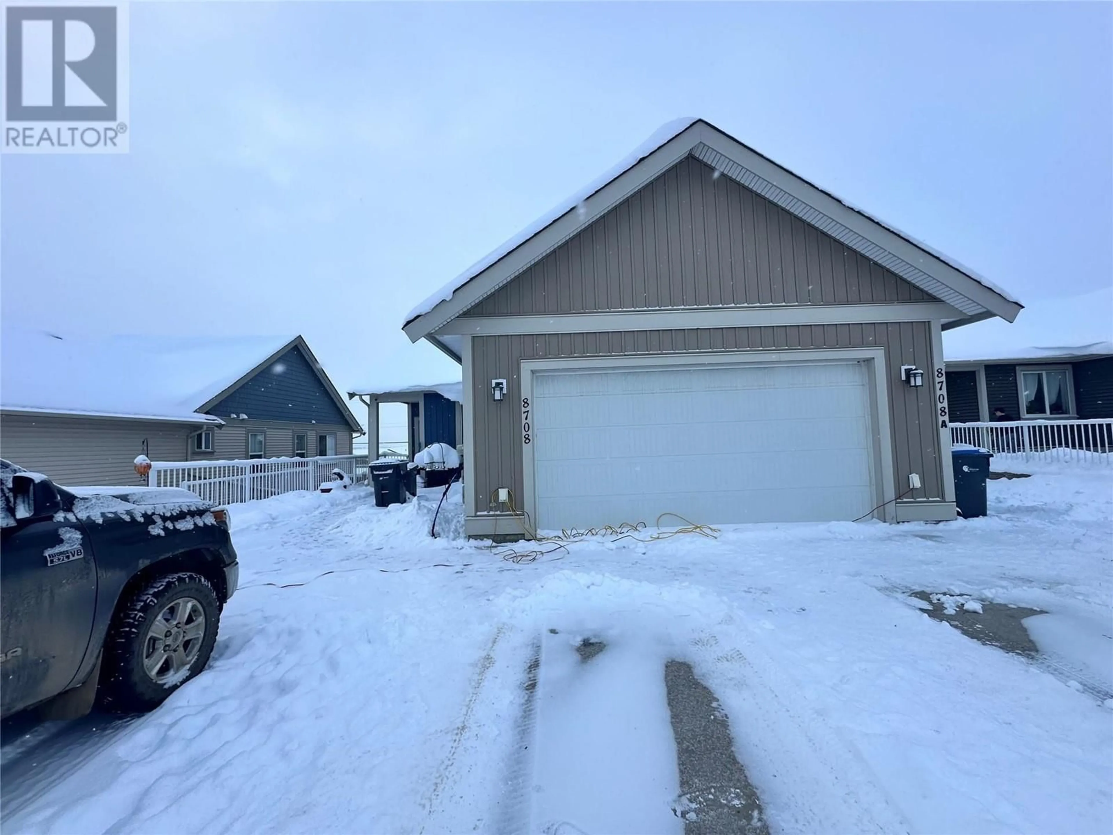 Frontside or backside of a home, the street view for 8708 17 Street, Dawson Creek British Columbia V1G0H1