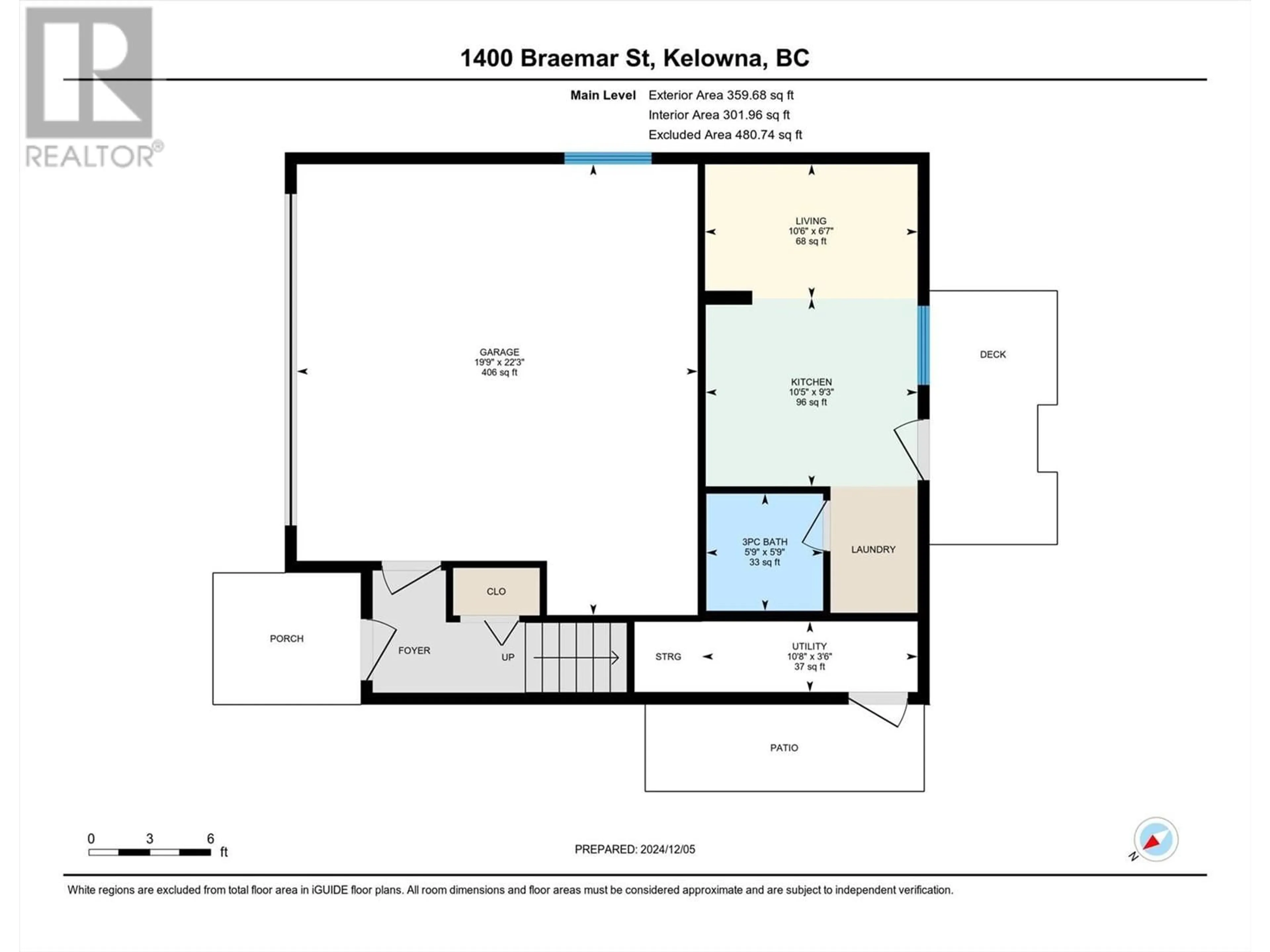 Floor plan for 1400-1404 Braemar Street, Kelowna British Columbia V1Y3X3