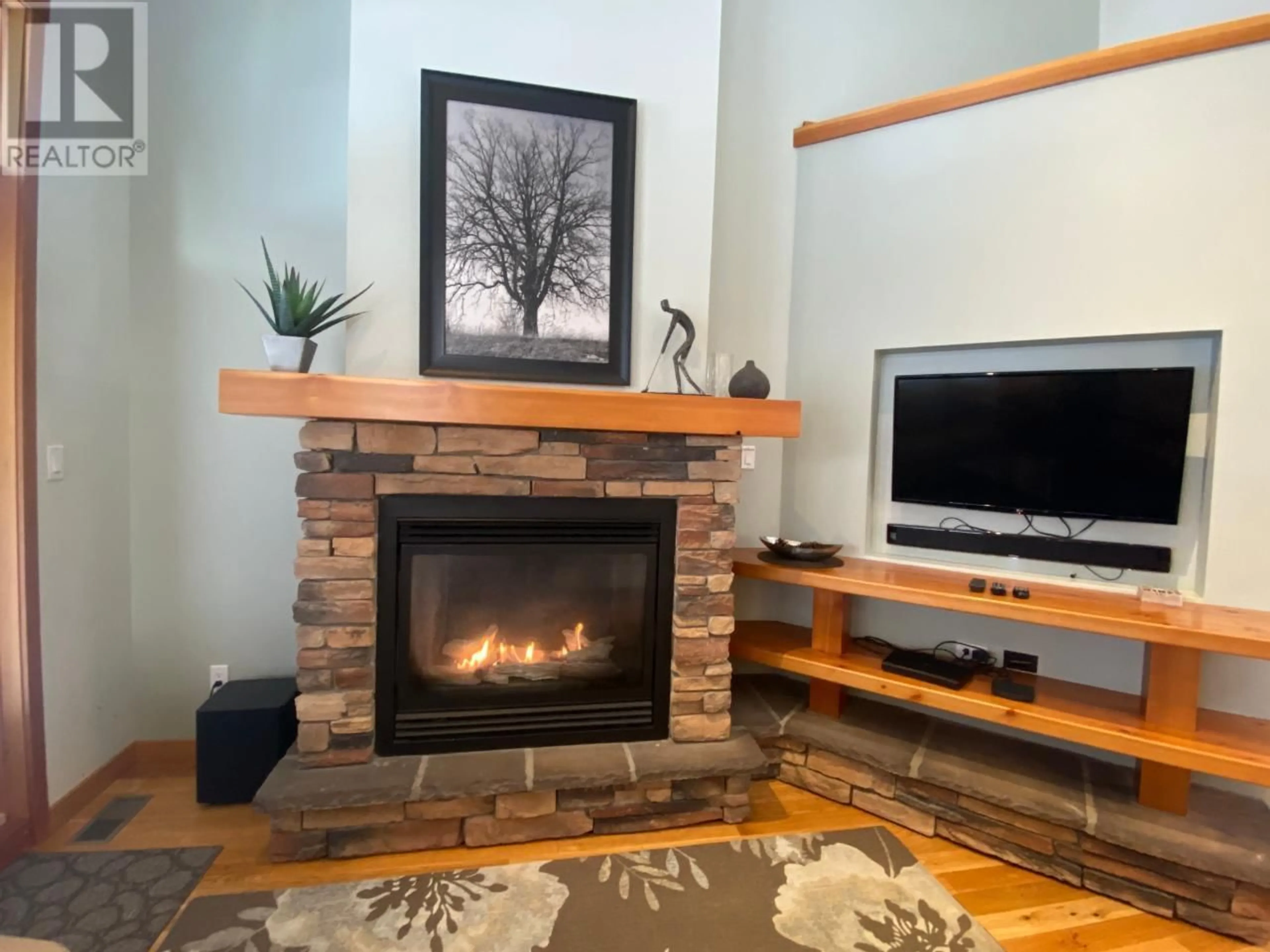 Living room, wood floors for 5150 FAIRWAY Drive Unit# 29 - D, Fairmont Hot Springs British Columbia V0B1L1