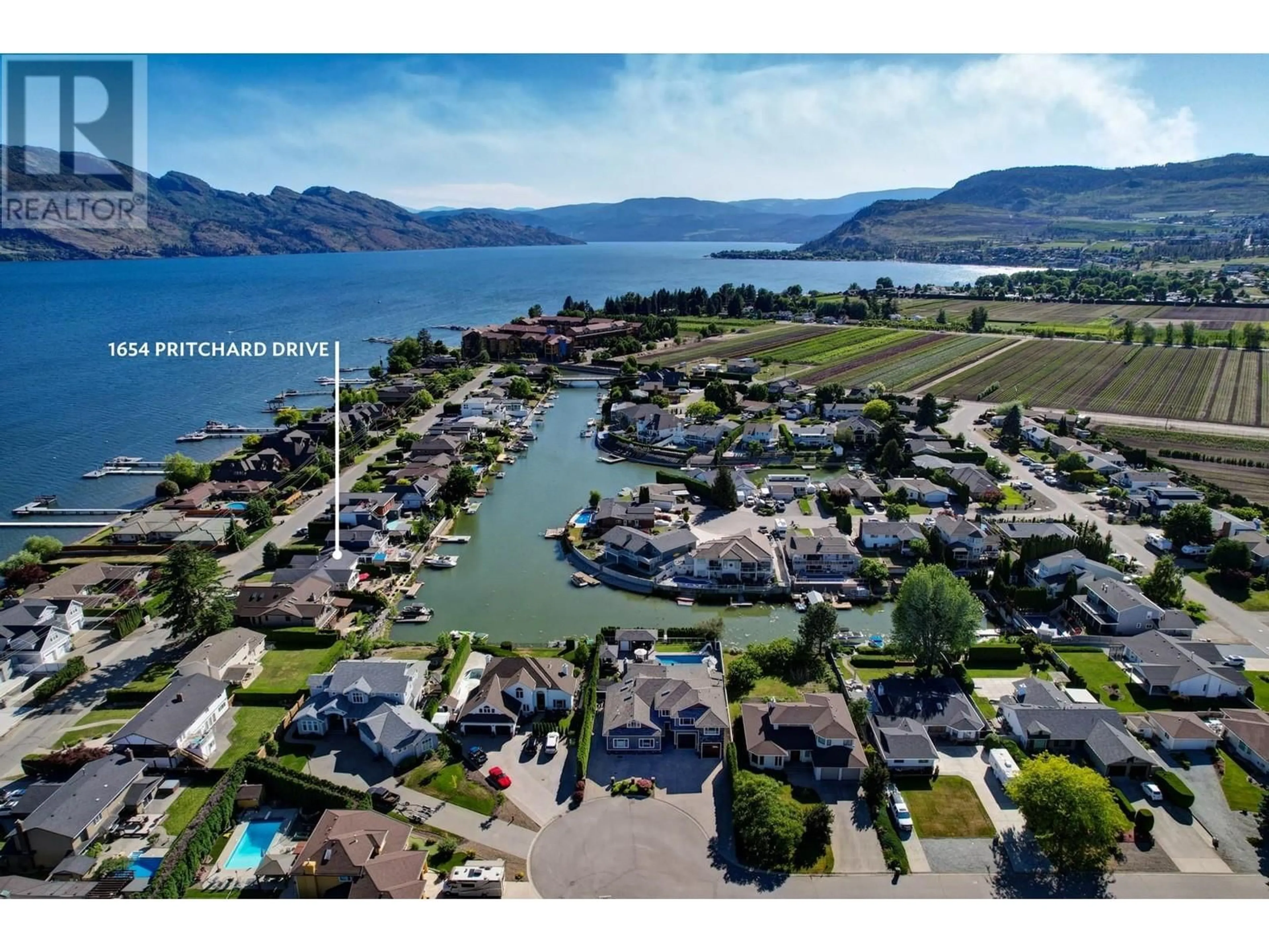A pic from outside/outdoor area/front of a property/back of a property/a pic from drone, water/lake/river/ocean view for 1654 PRITCHARD DRIVE, West Kelowna British Columbia V4T1X3