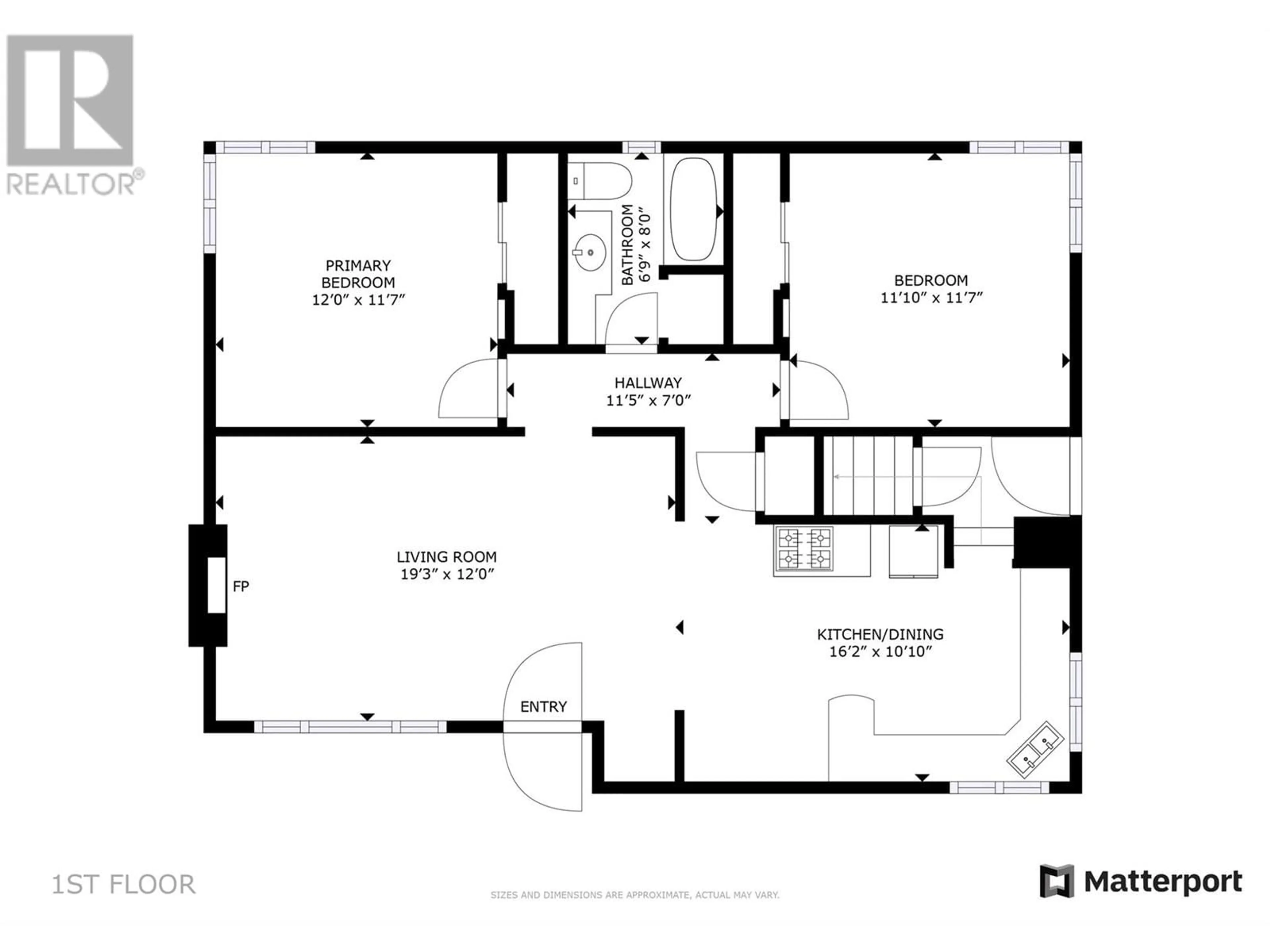 Floor plan for 875/877 Jones Street, Kelowna British Columbia V1Y2S6