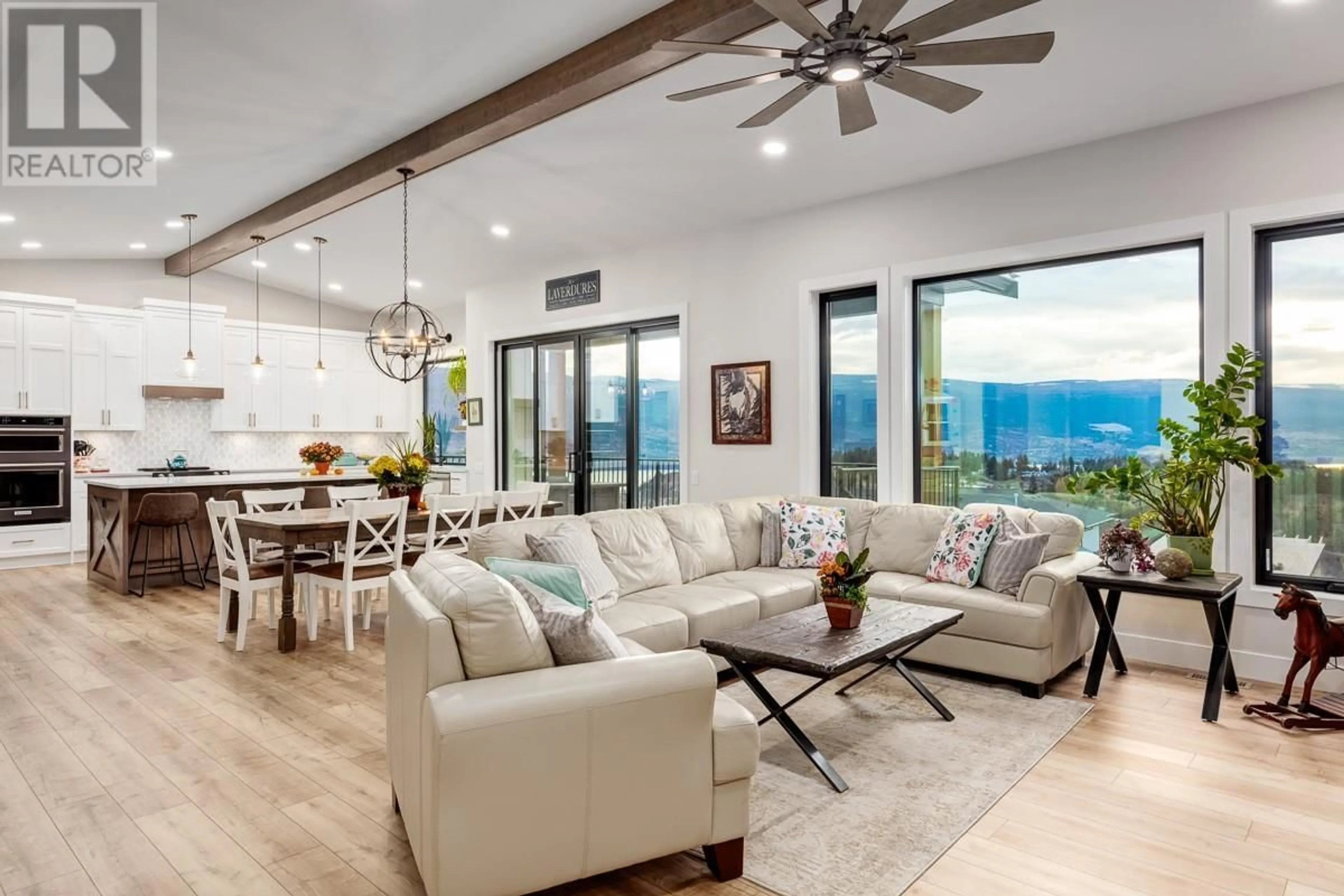 Living room, wood floors for 17503 Sanborn Street, Summerland British Columbia V0H1Z3