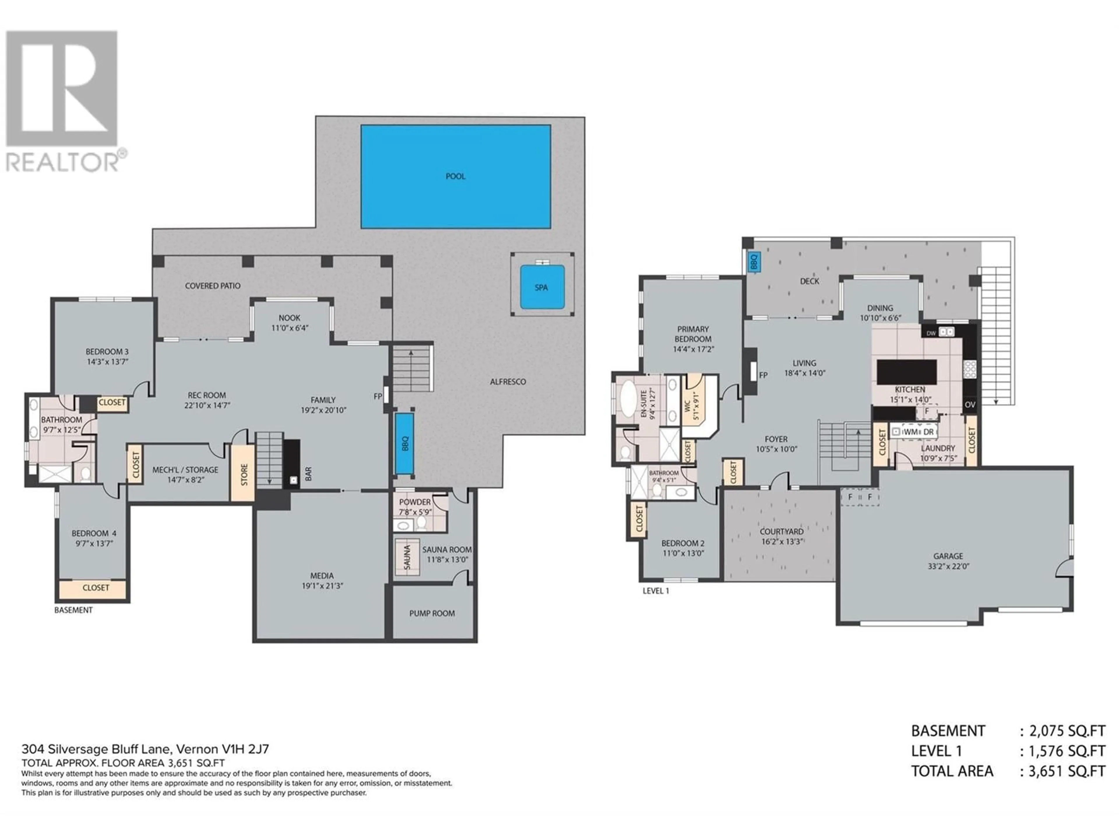 Floor plan for 304 Silversage Bluff Lane, Vernon British Columbia V1H2J7