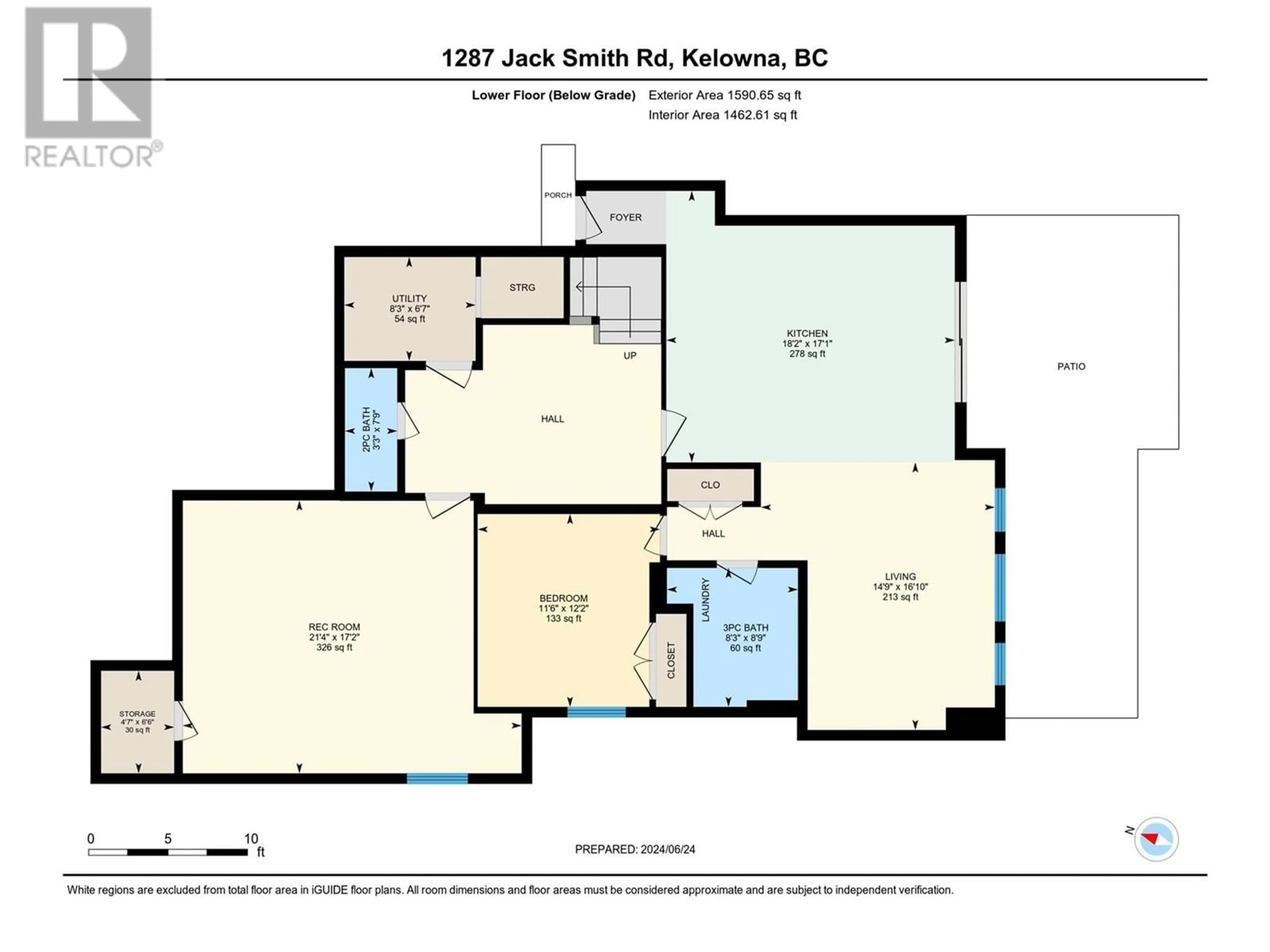 Floor plan for 1287 JACK SMITH ROAD, Kelowna British Columbia V1W5N1