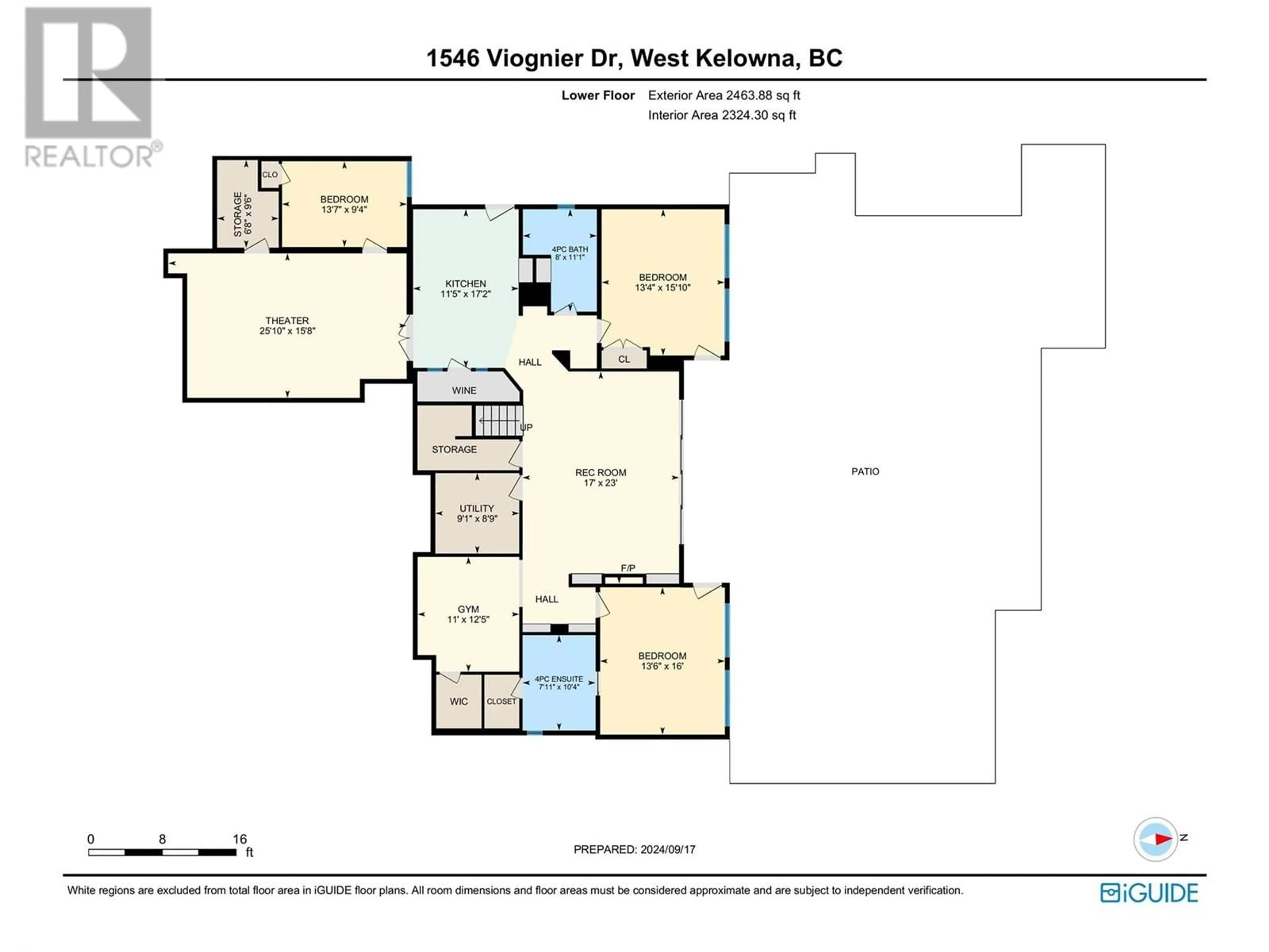 Floor plan for 1546 VIOGNIER DRIVE, West Kelowna British Columbia V4T0E1