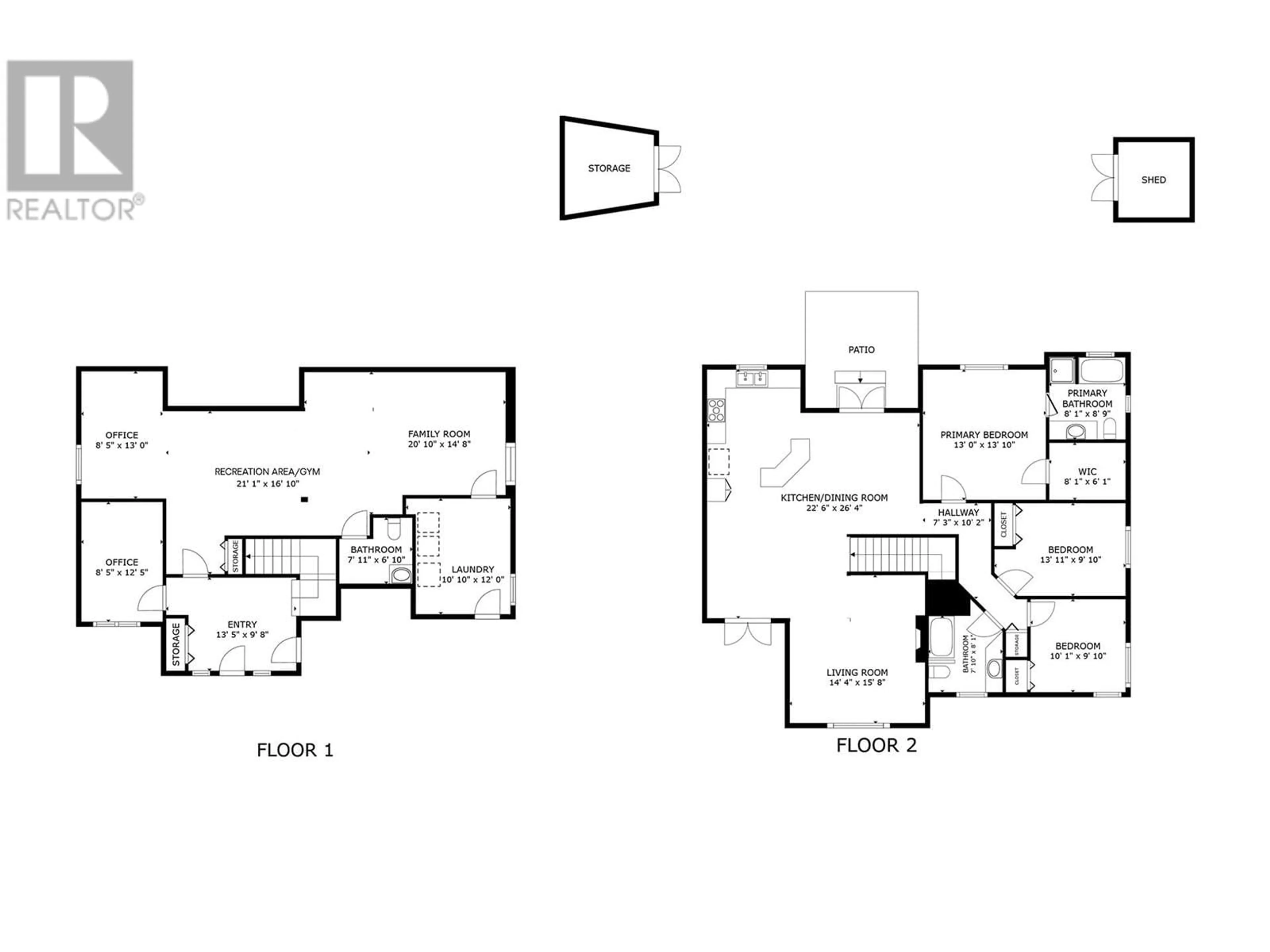 Floor plan for 1492 Longley Crescent, Kelowna British Columbia V1P1N1