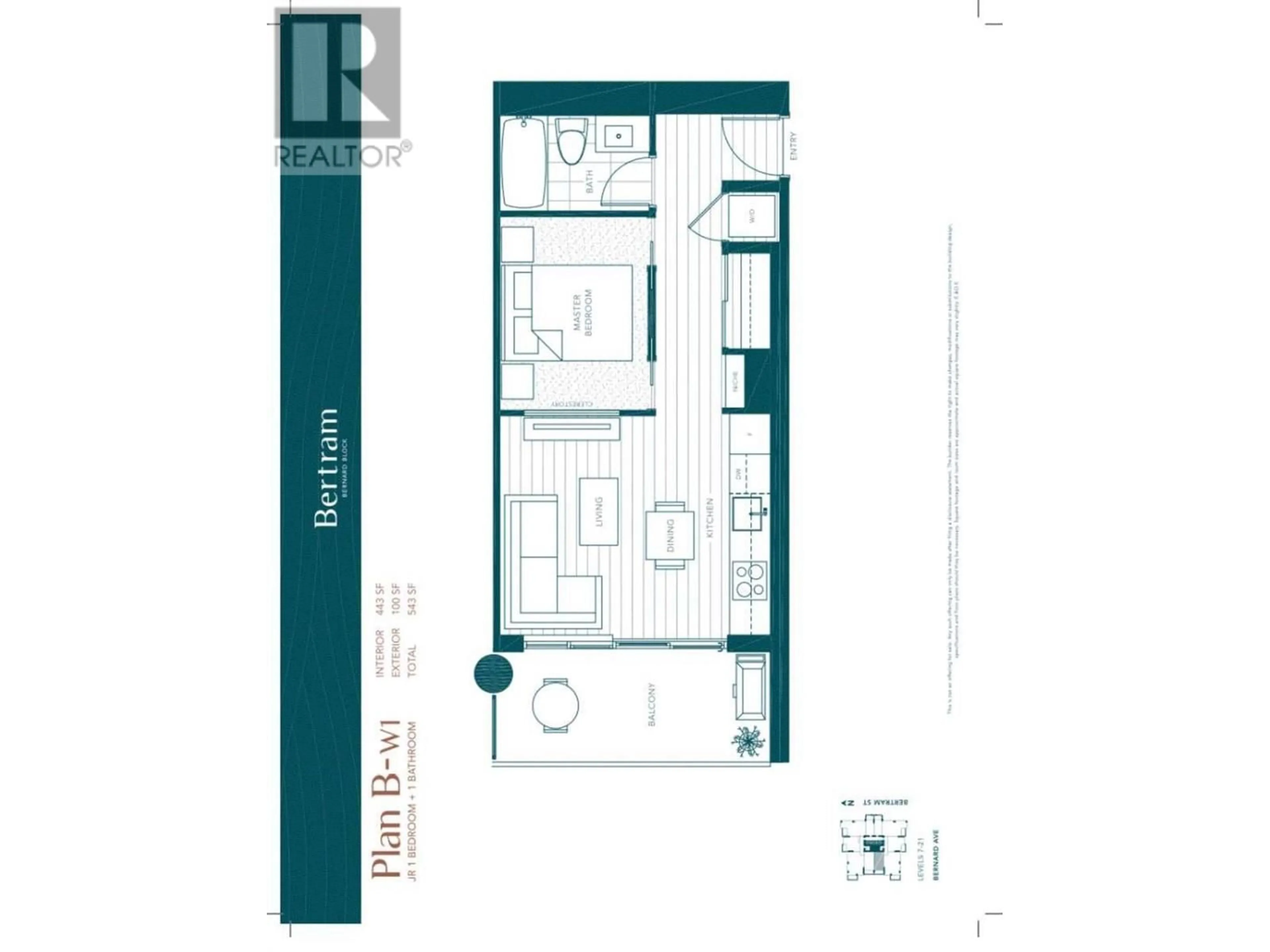 Floor plan for 1488 Bertram Street Unit# 1301, Kelowna British Columbia V1Y6P2