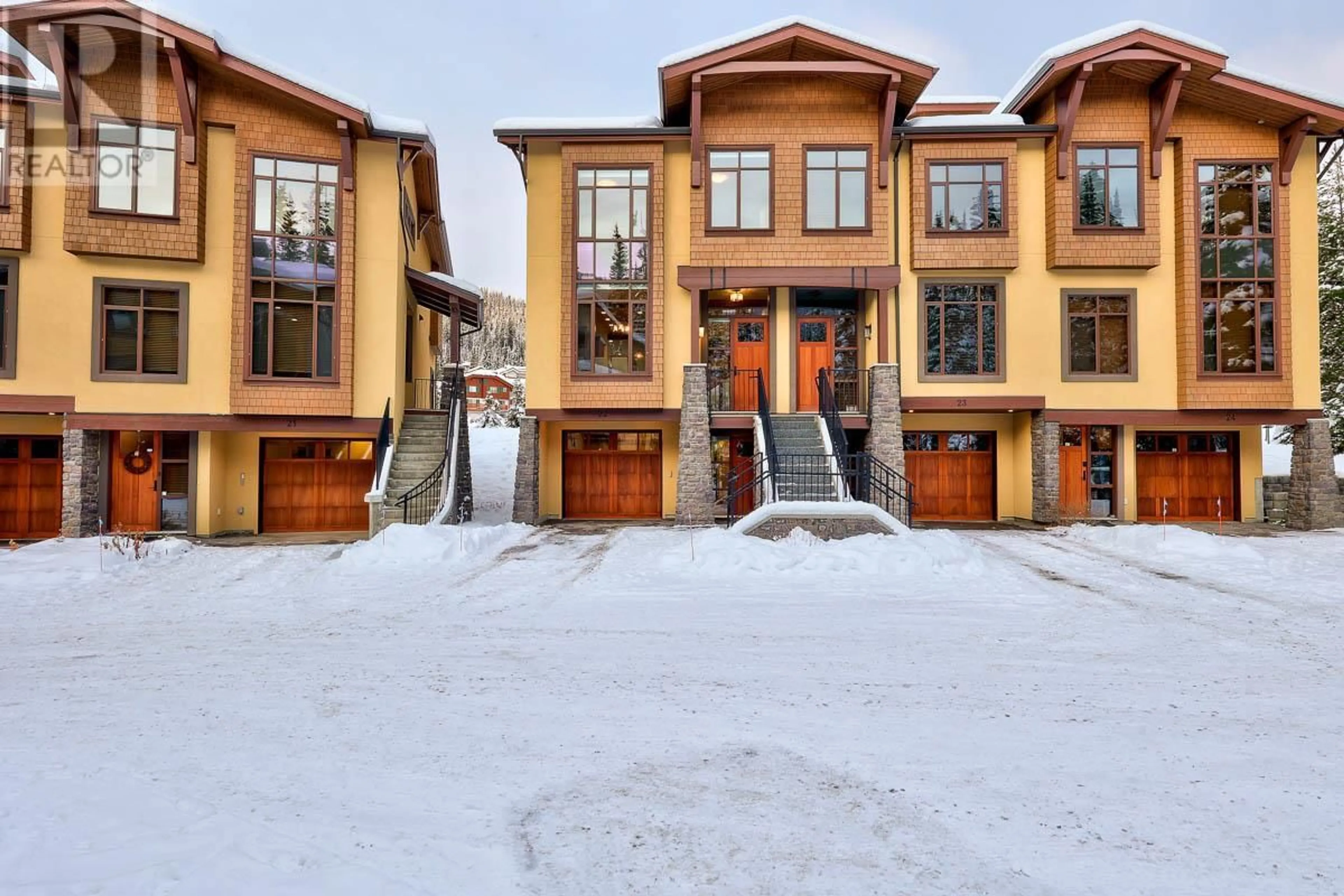 A pic from exterior of the house or condo, the street view for 3280 Village Way Unit# 22, Sun Peaks British Columbia V0E5N0