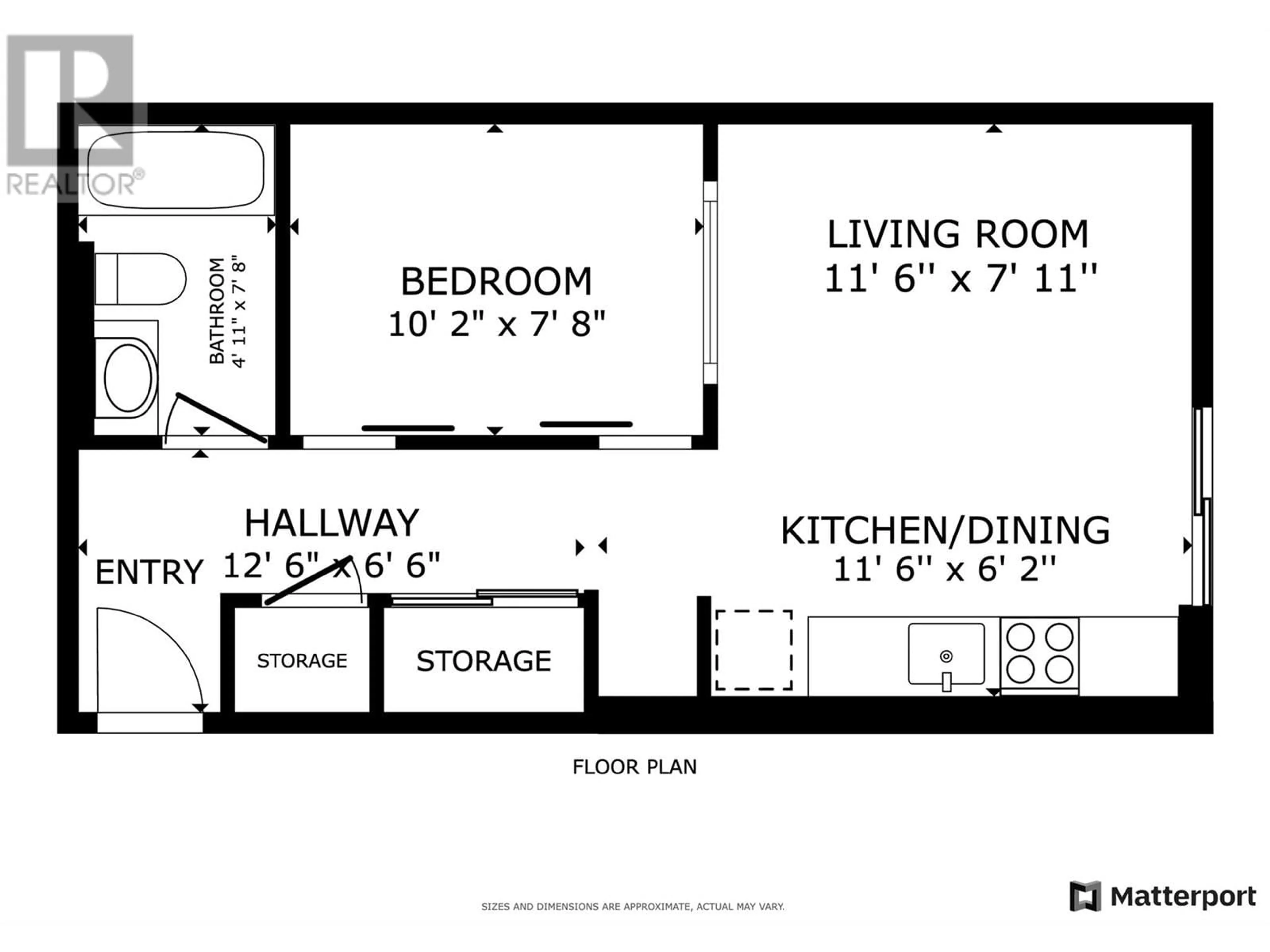 Floor plan for 1488 Bertram Street Unit# 1511, Kelowna British Columbia V1Y0M6