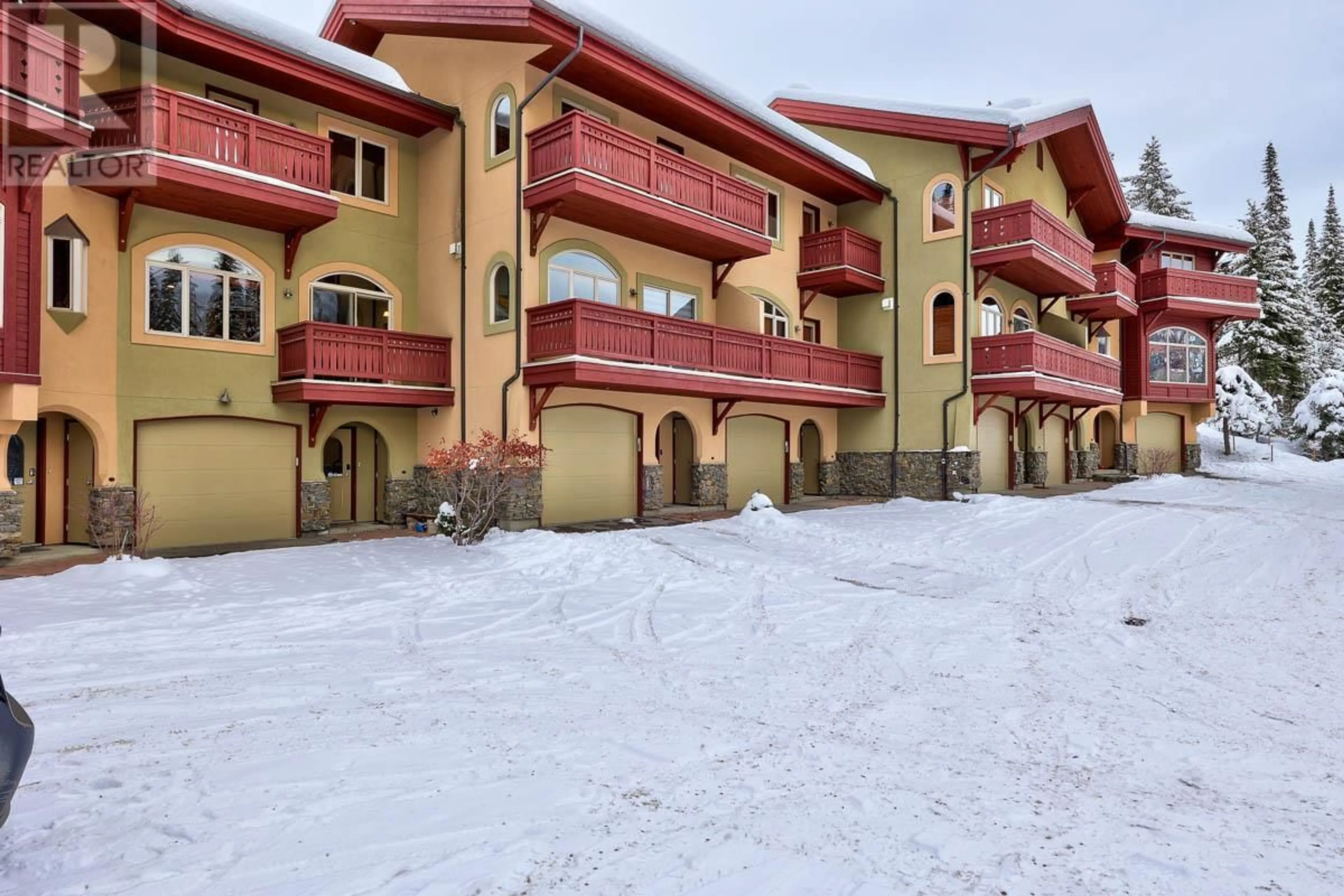 A pic from exterior of the house or condo, the front or back of building for 4030 Sundance Drive Unit# 2, Sun Peaks British Columbia V0E5N0