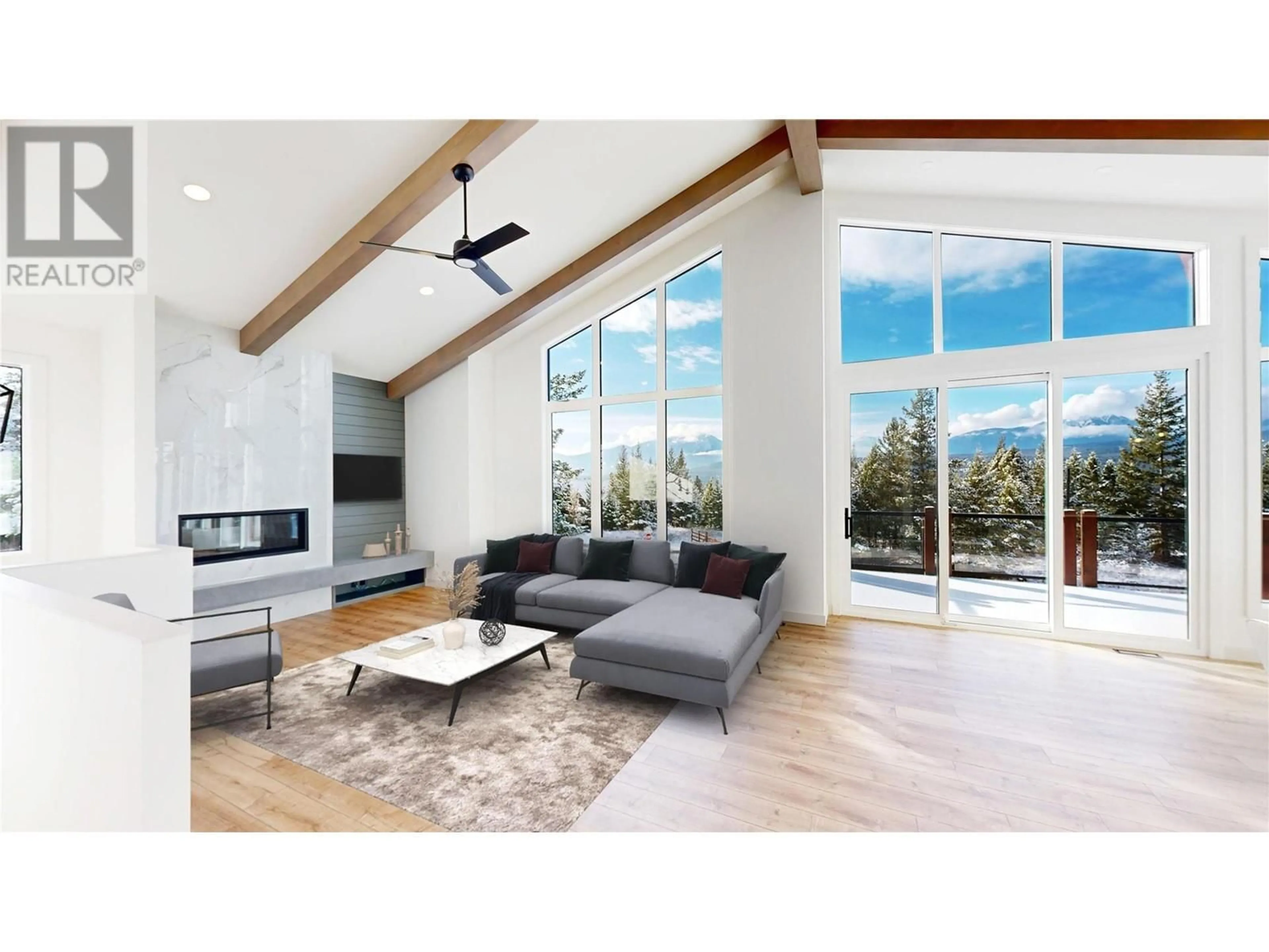 Living room, wood floors for 7078 WHITE TAIL Lane, Radium Hot Springs British Columbia V0A1M0