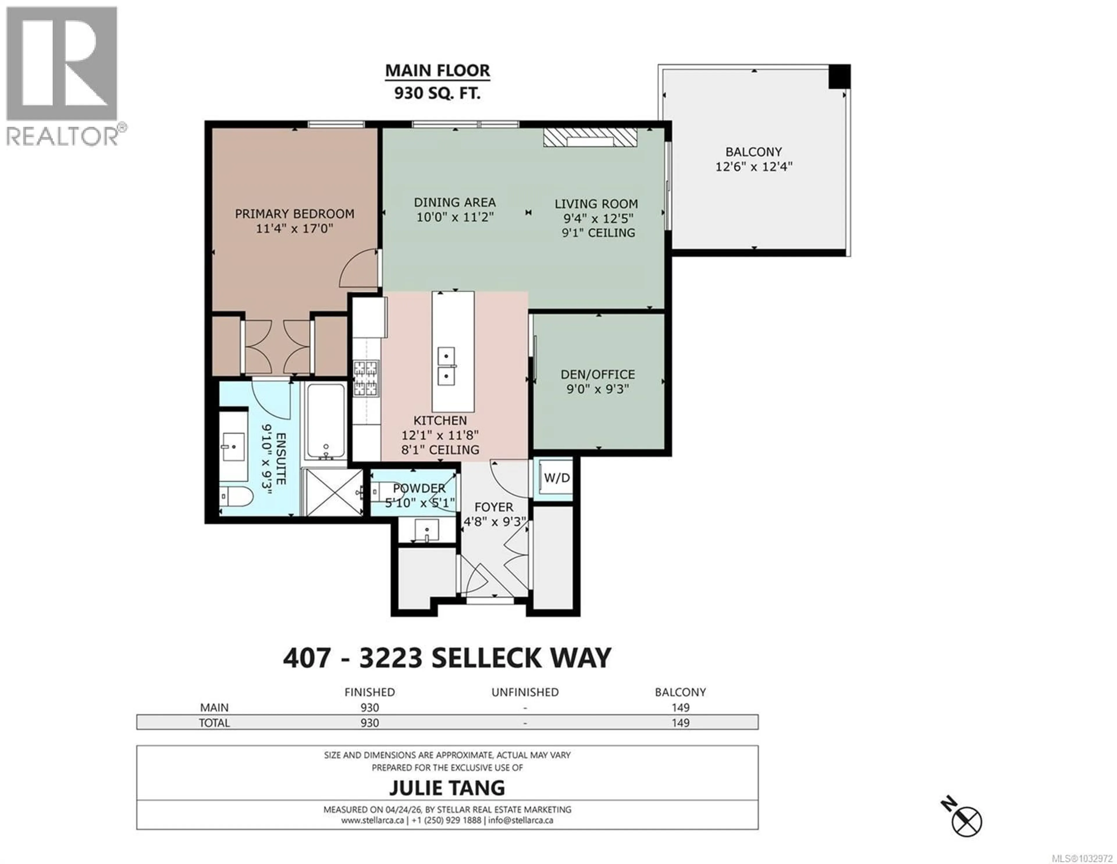 Floor plan for 407 - 3223 SELLECK WAY, Colwood British Columbia V9C3M8