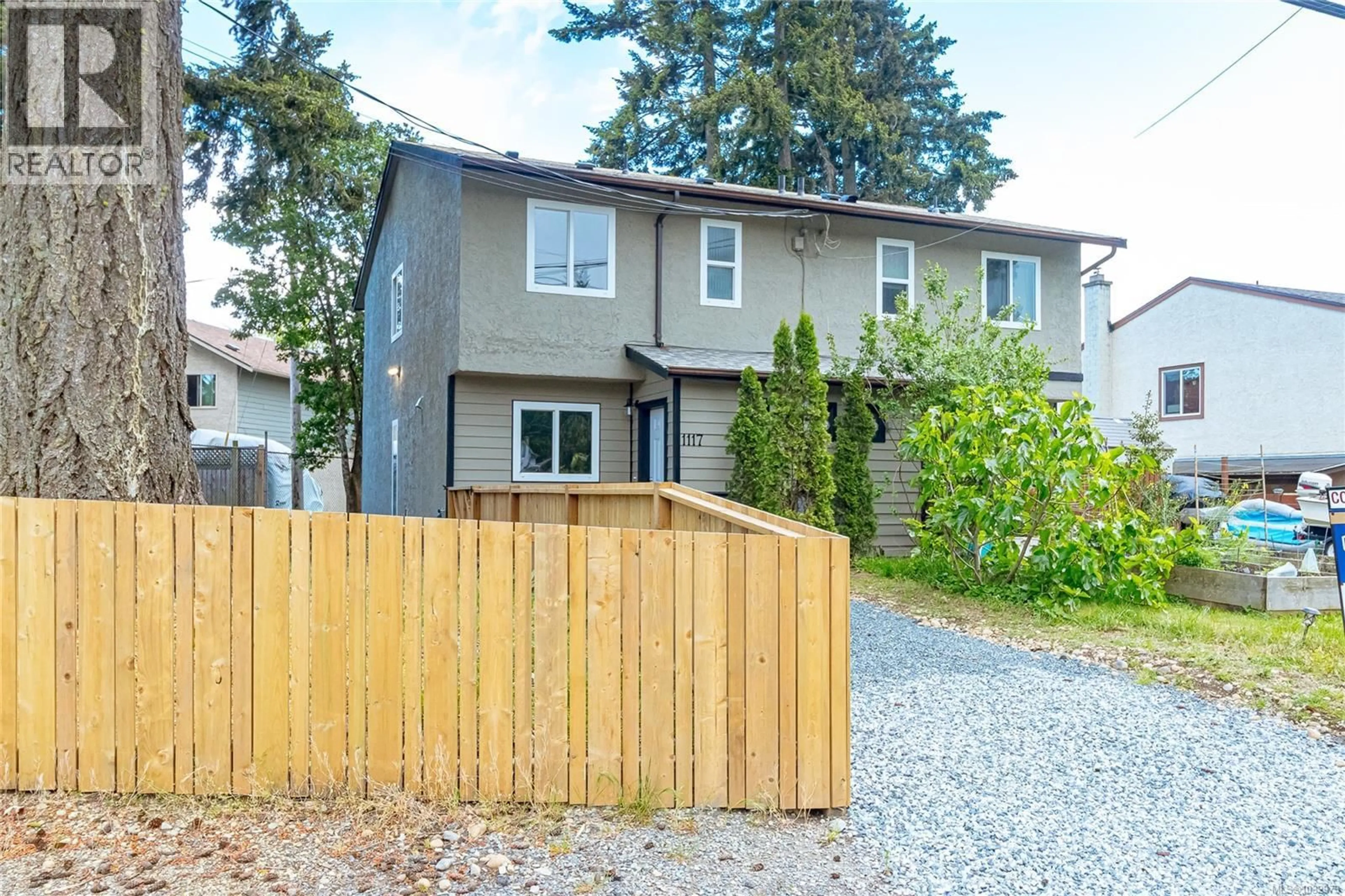 Home with vinyl exterior material, street for 1117 GOLDSTREAM AVENUE, Langford British Columbia V9B2N4