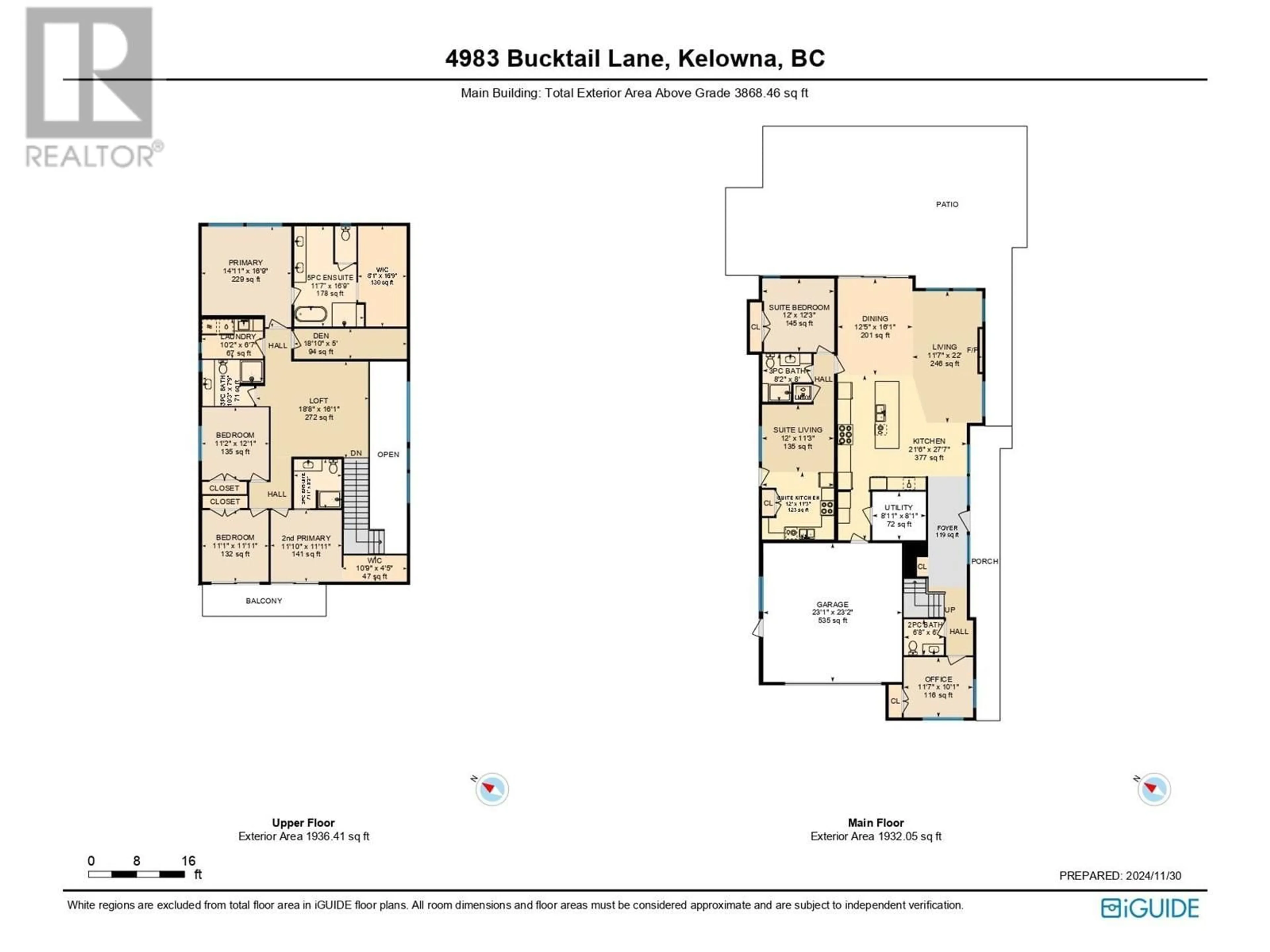 Floor plan for 4983 Bucktail Lane, Kelowna British Columbia V1W5L3