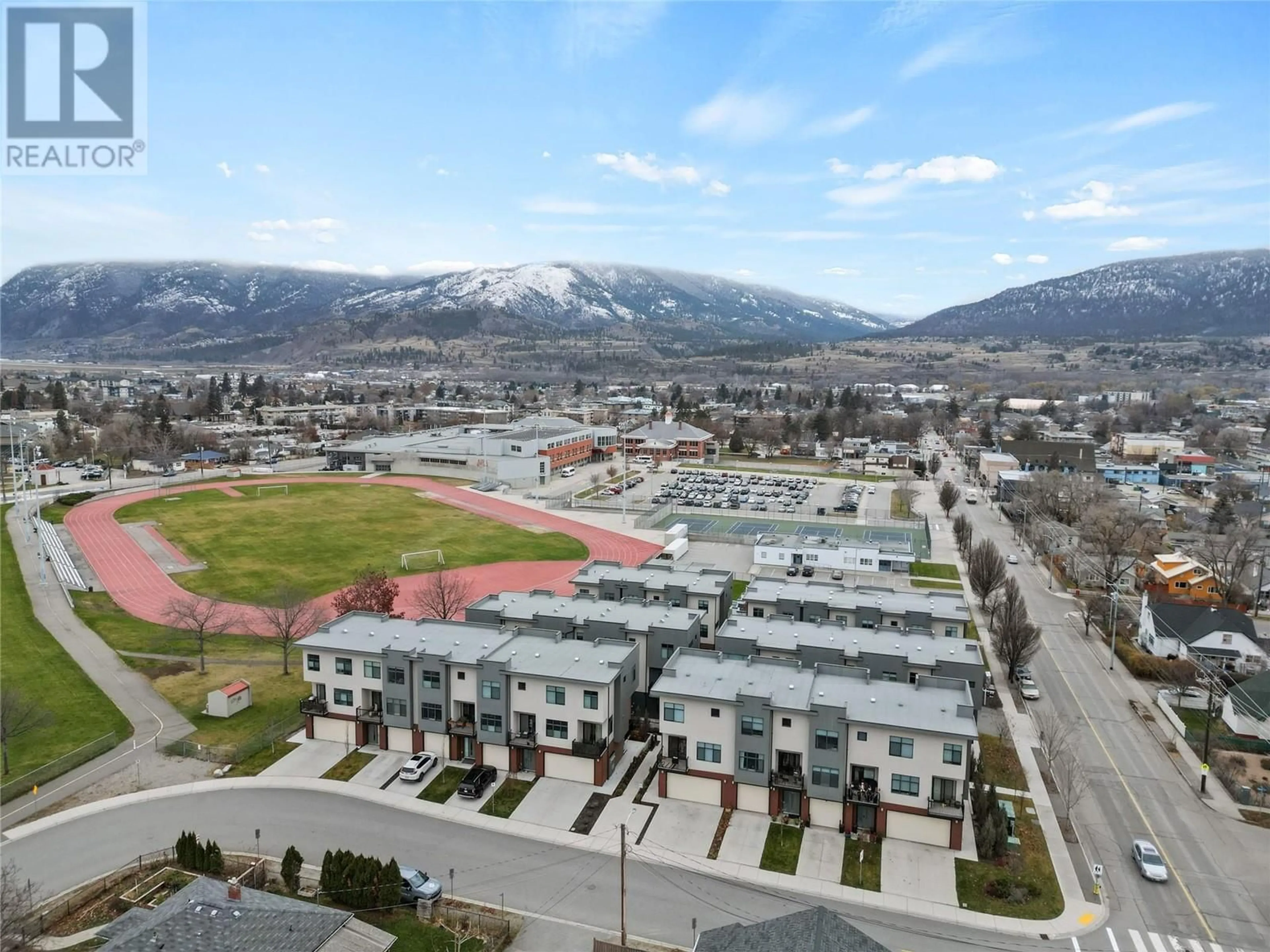 A pic from exterior of the house or condo, the view of mountain for 388 Eckhardt Avenue Unit# 104, Penticton British Columbia V2A0C7