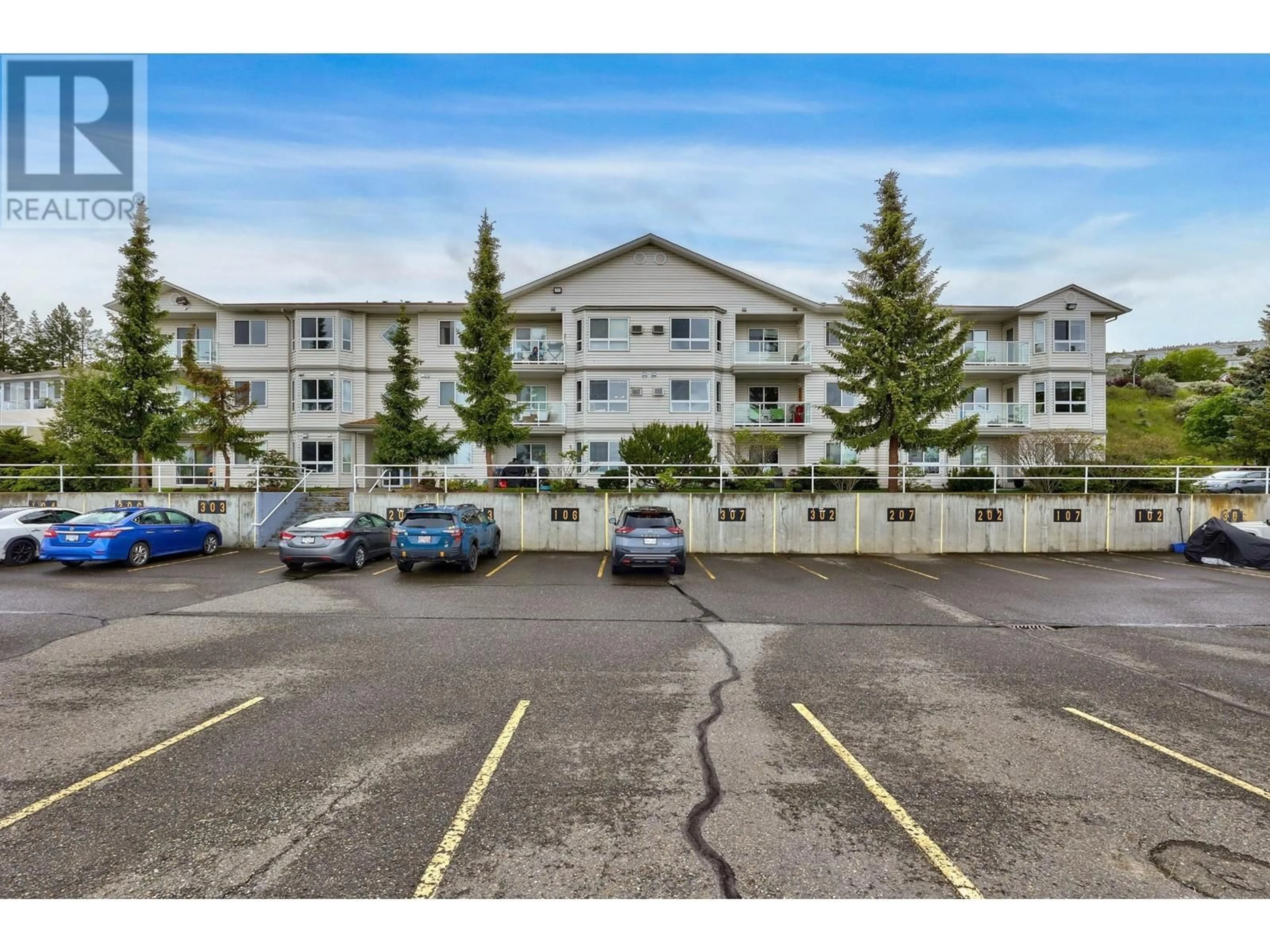 A pic from exterior of the house or condo, the street view for 2025 PACIFIC Way Unit# 301, Kamloops British Columbia V1S1V2