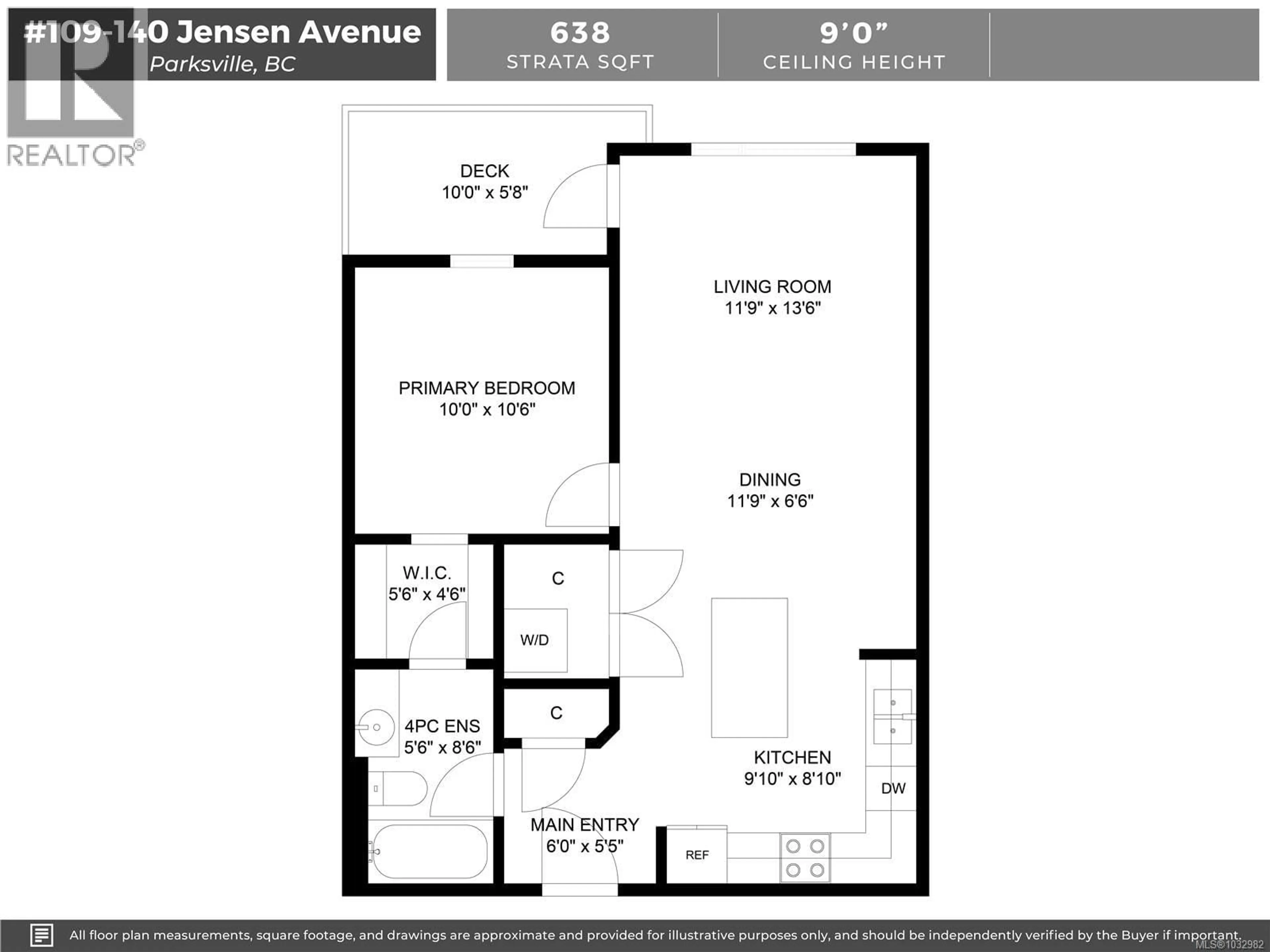 Floor plan for 109W - 140 JENSEN AVENUE WEST, Parksville British Columbia V9P0H7