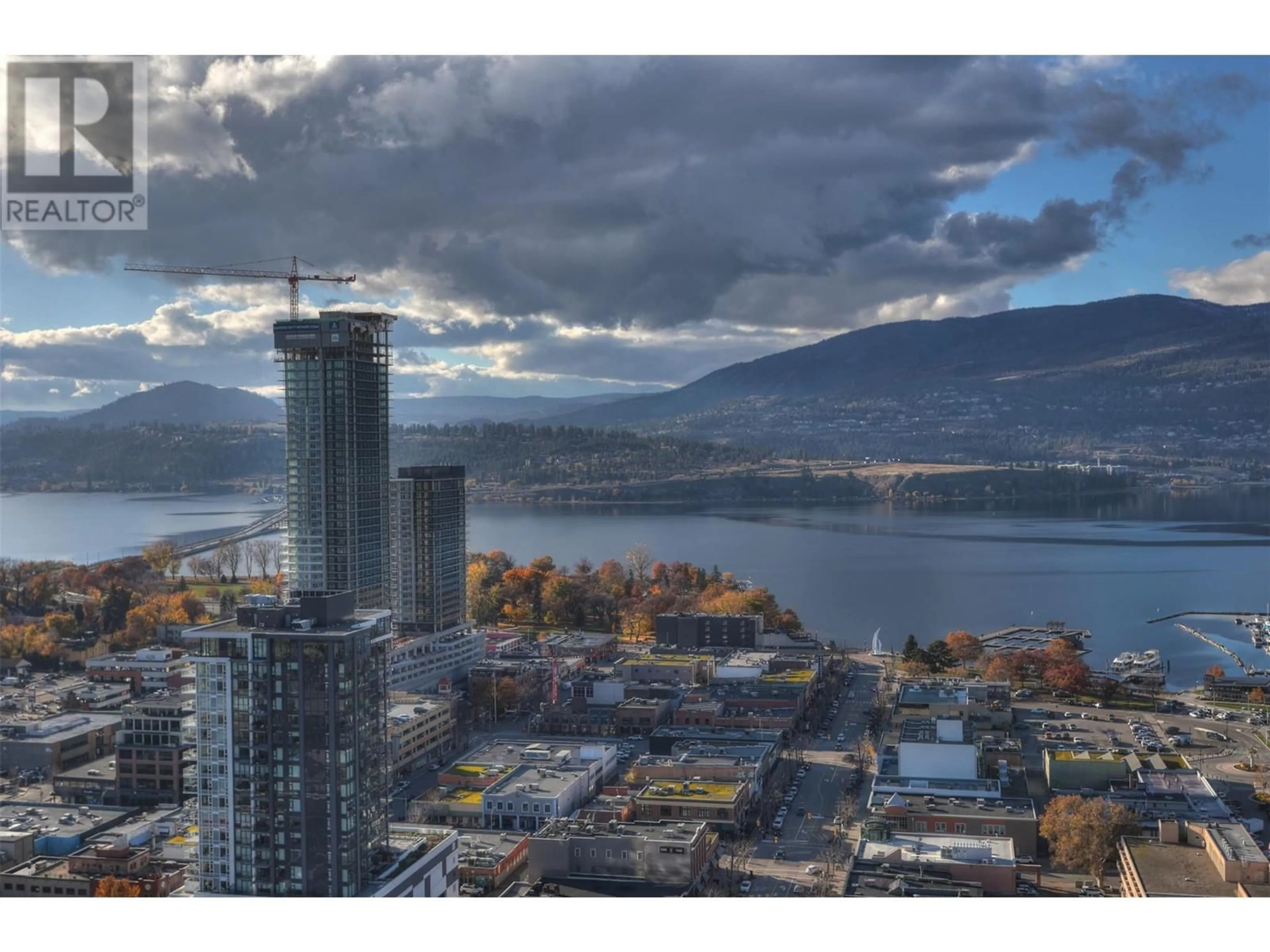 A pic from exterior of the house or condo, the view of city buildings for 1488 Bertram Street Unit# 3101, Kelowna British Columbia V1Y6P2