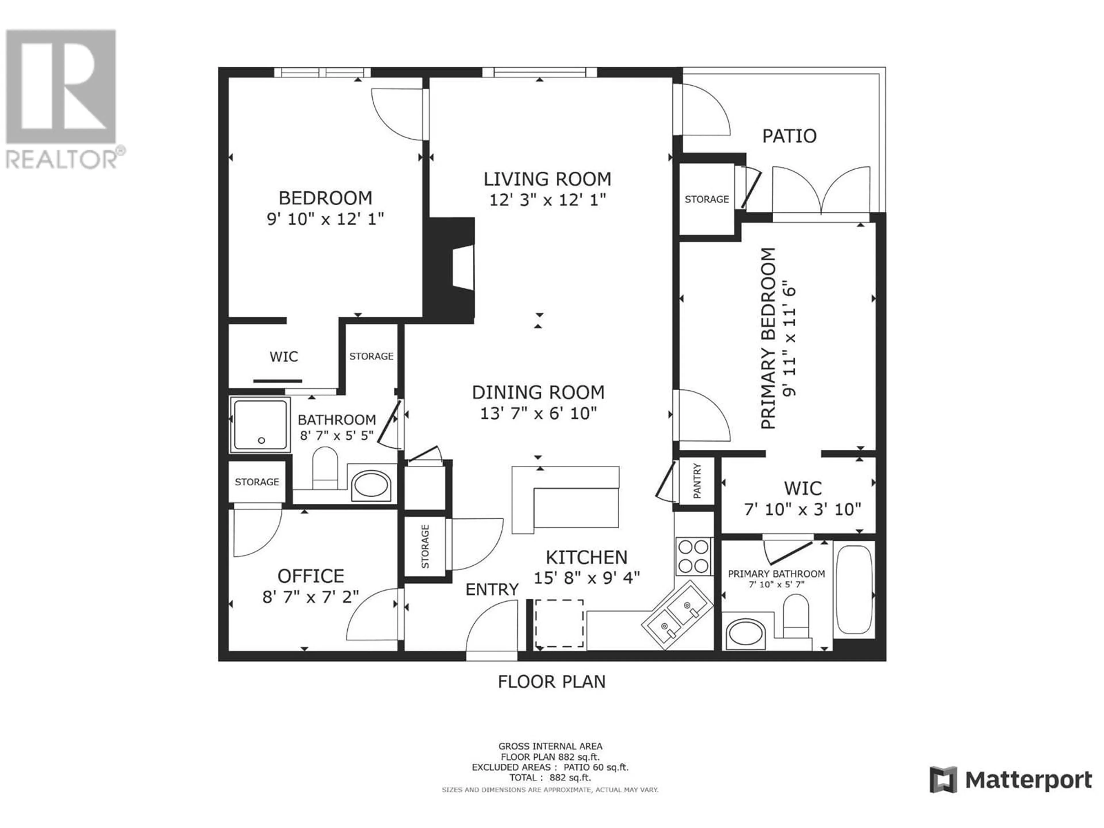 Floor plan for 7495 COLUMBIA Avenue Unit# 1109, Radium Hot Springs British Columbia V0A1M0