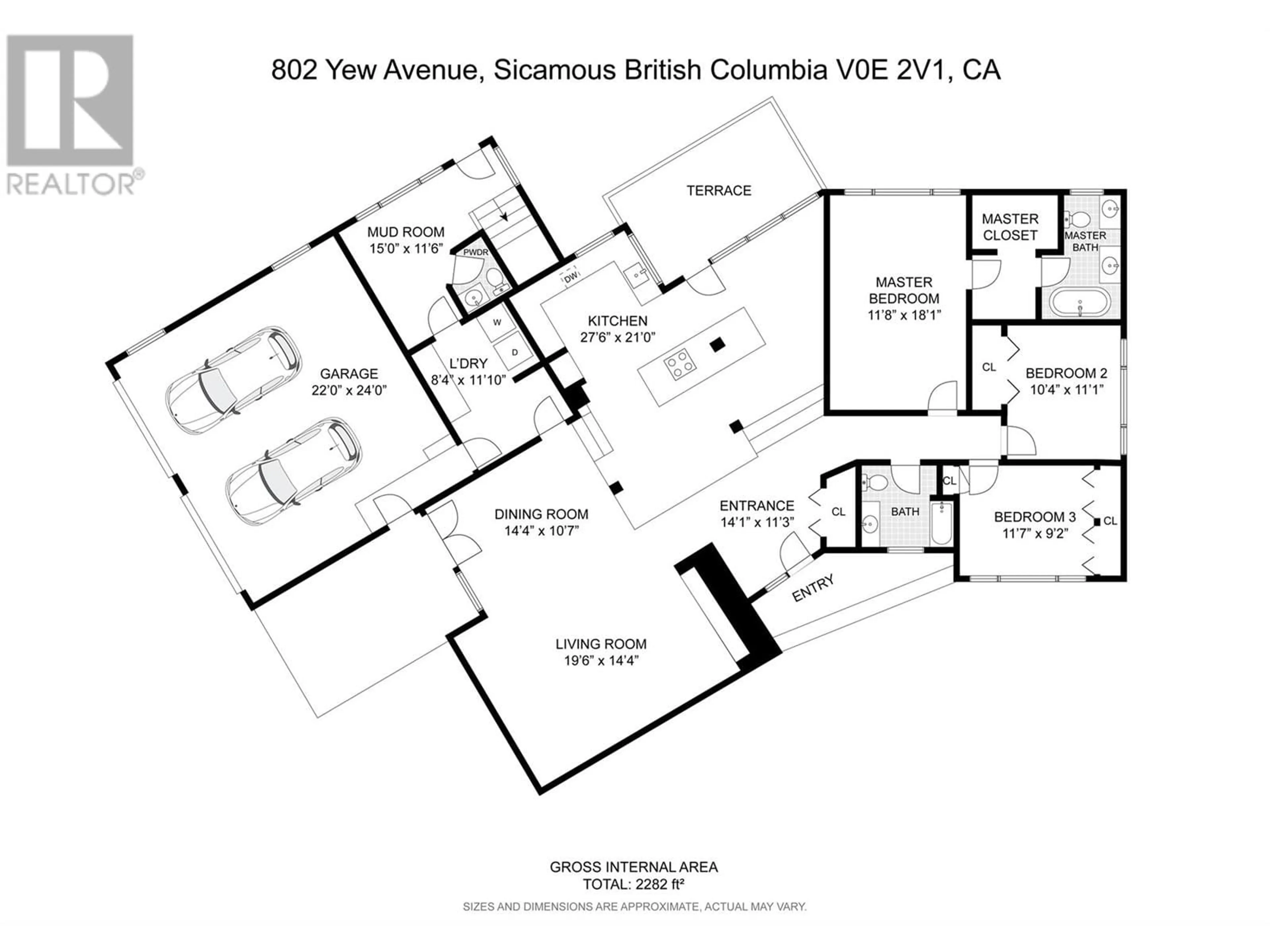 Floor plan for 802 Yew Avenue, Sicamous British Columbia V0E2V0