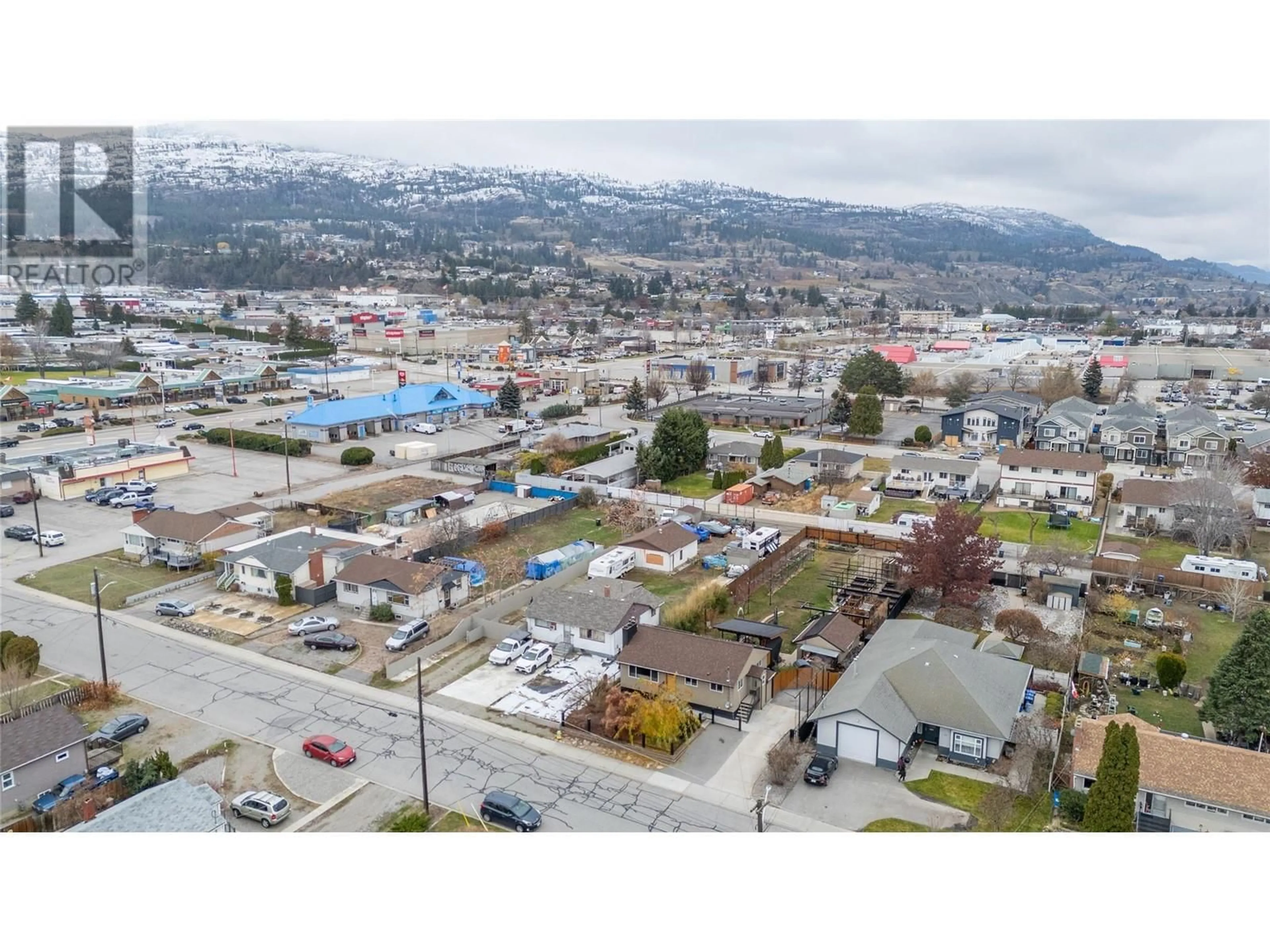 A pic from outside/outdoor area/front of a property/back of a property/a pic from drone, mountain view for 52 OKANAGAN AVENUE WEST, Penticton British Columbia V2A3K9