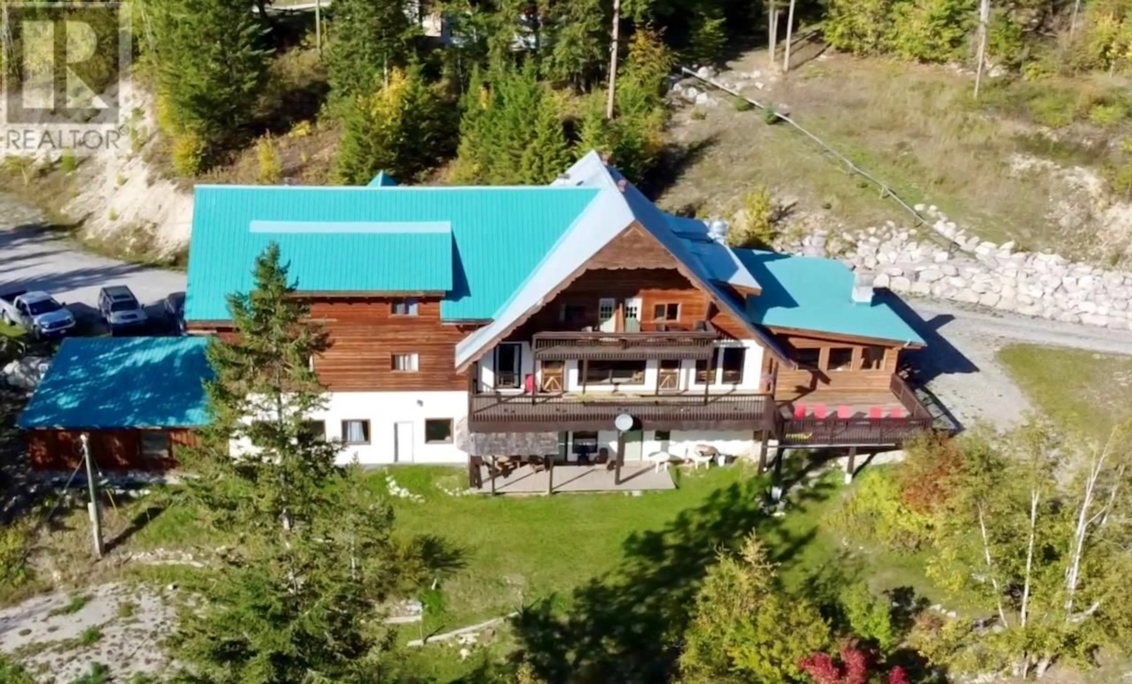 A pic from outside/outdoor area/front of a property/back of a property/a pic from drone, building for 3483 Highway 95, Parson British Columbia V0A1L0