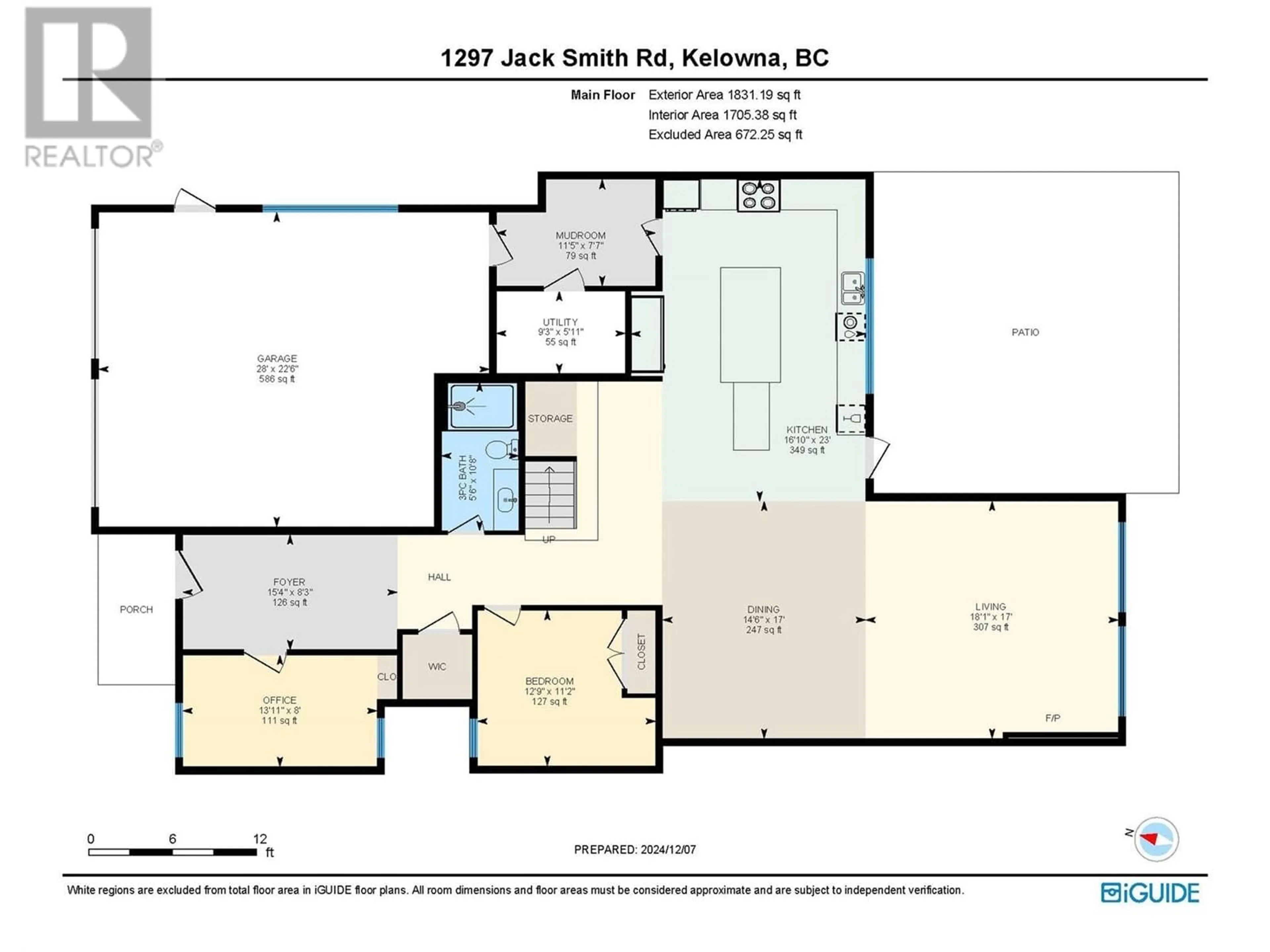 Floor plan for 1297 Jack Smith Road, Kelowna British Columbia V1W5K7