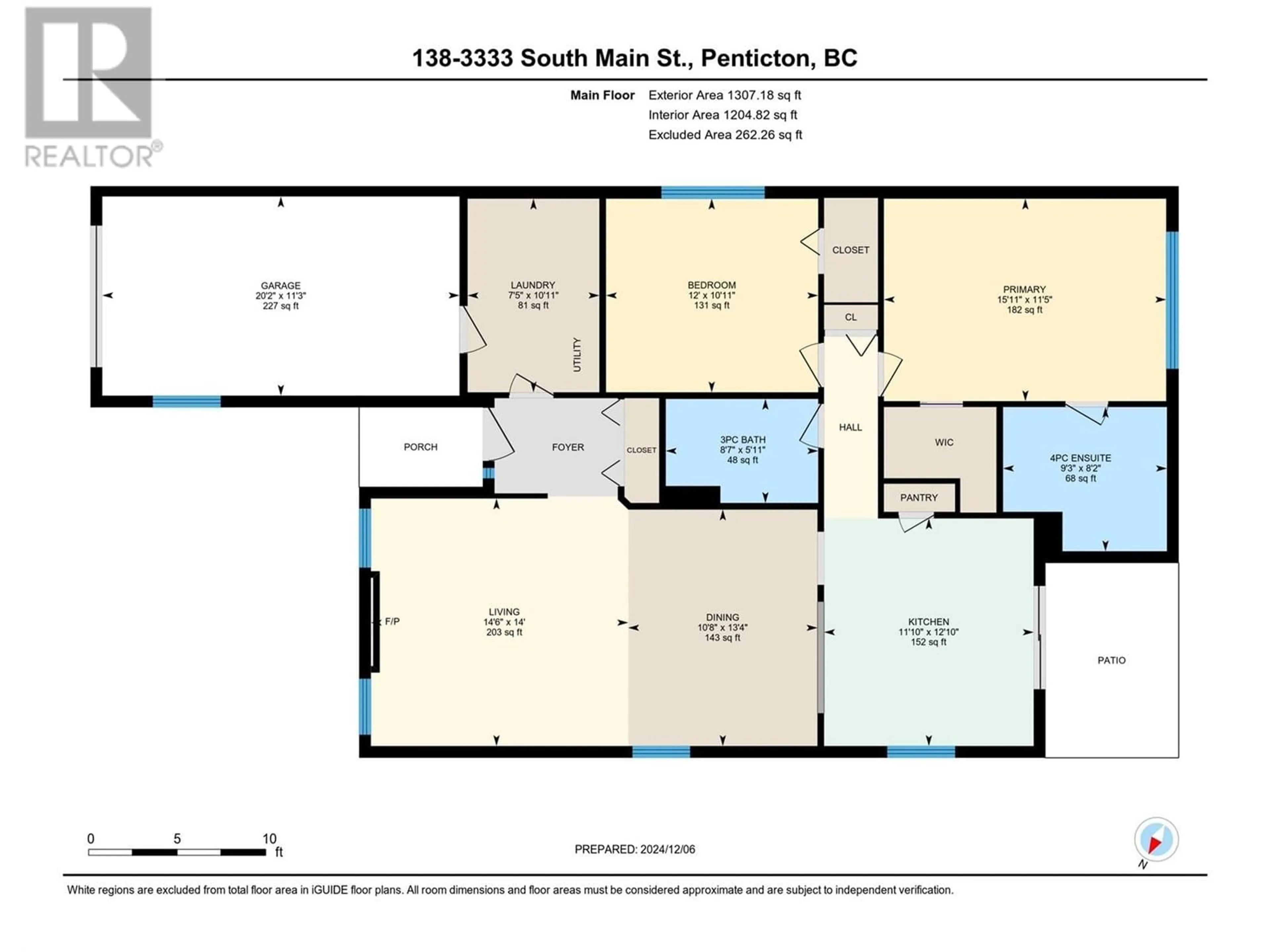 Floor plan for 138 - 3333 SOUTH MAIN STREET, Penticton British Columbia V2A8J8