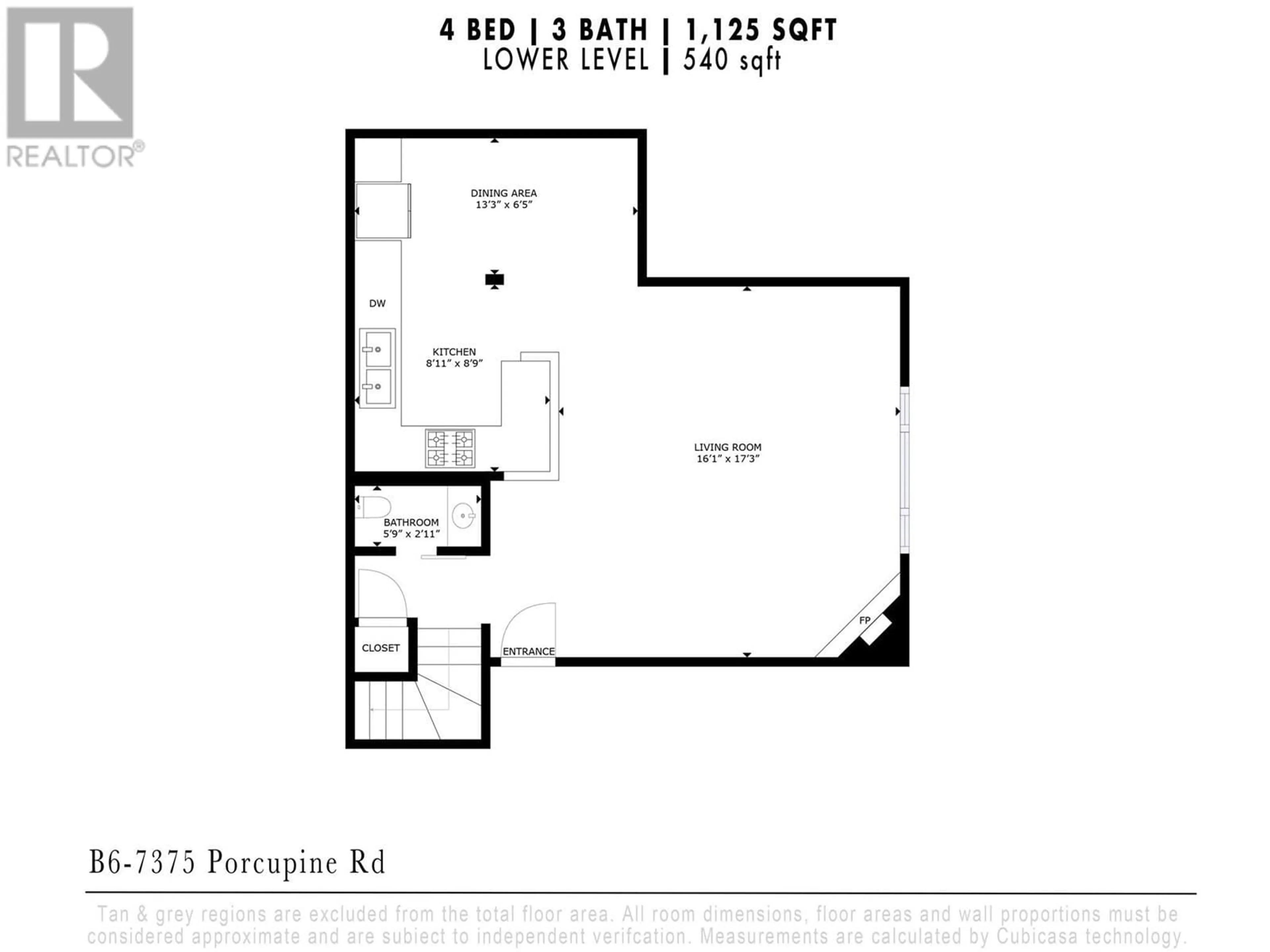 Floor plan for 7375 Porcupine Road Unit# B6 Lot# 13, Big White British Columbia V1P1P3