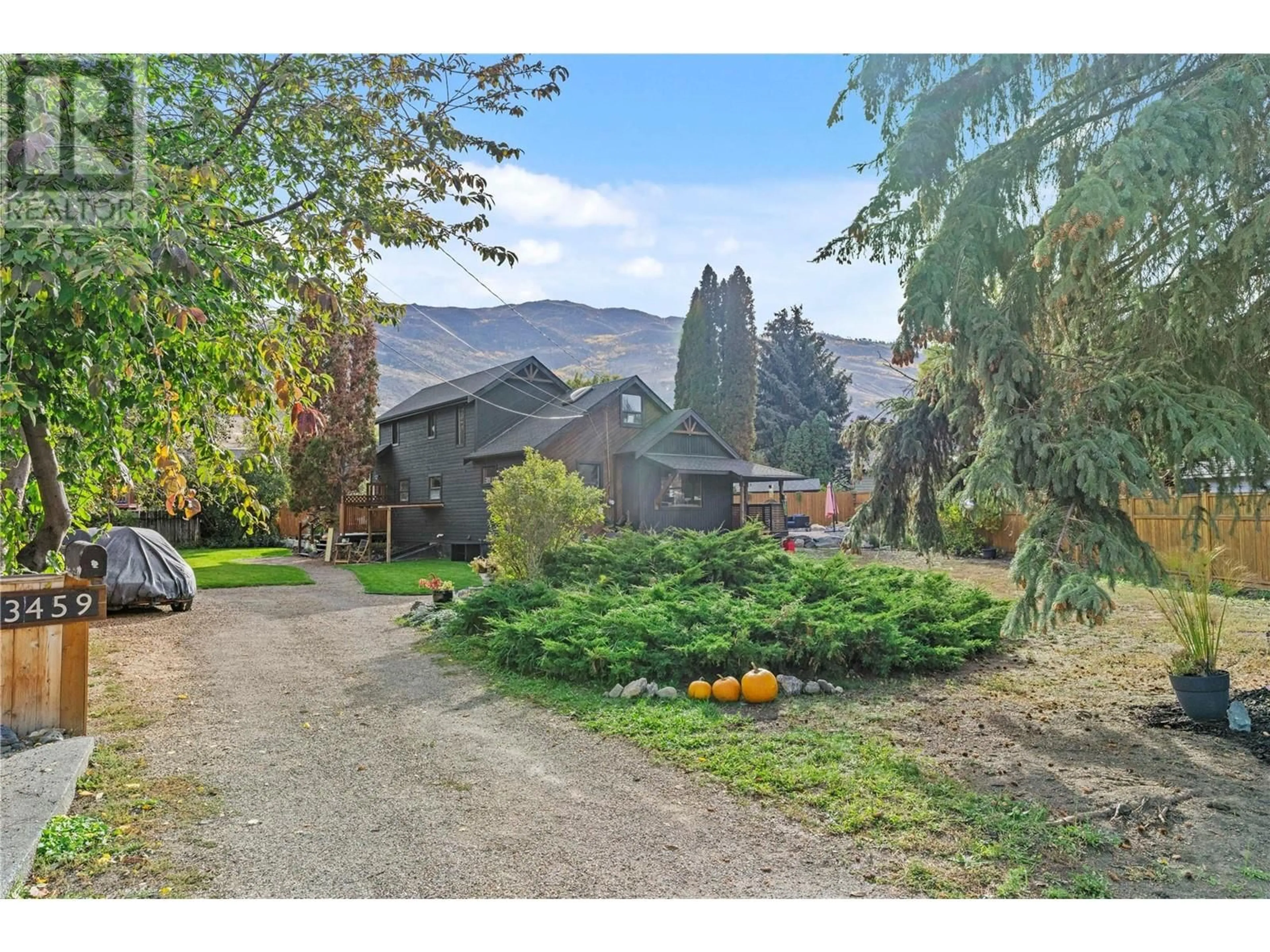 A pic from outside/outdoor area/front of a property/back of a property/a pic from drone, mountain view for 3459 Bray Place, Kamloops British Columbia V2B6Y2