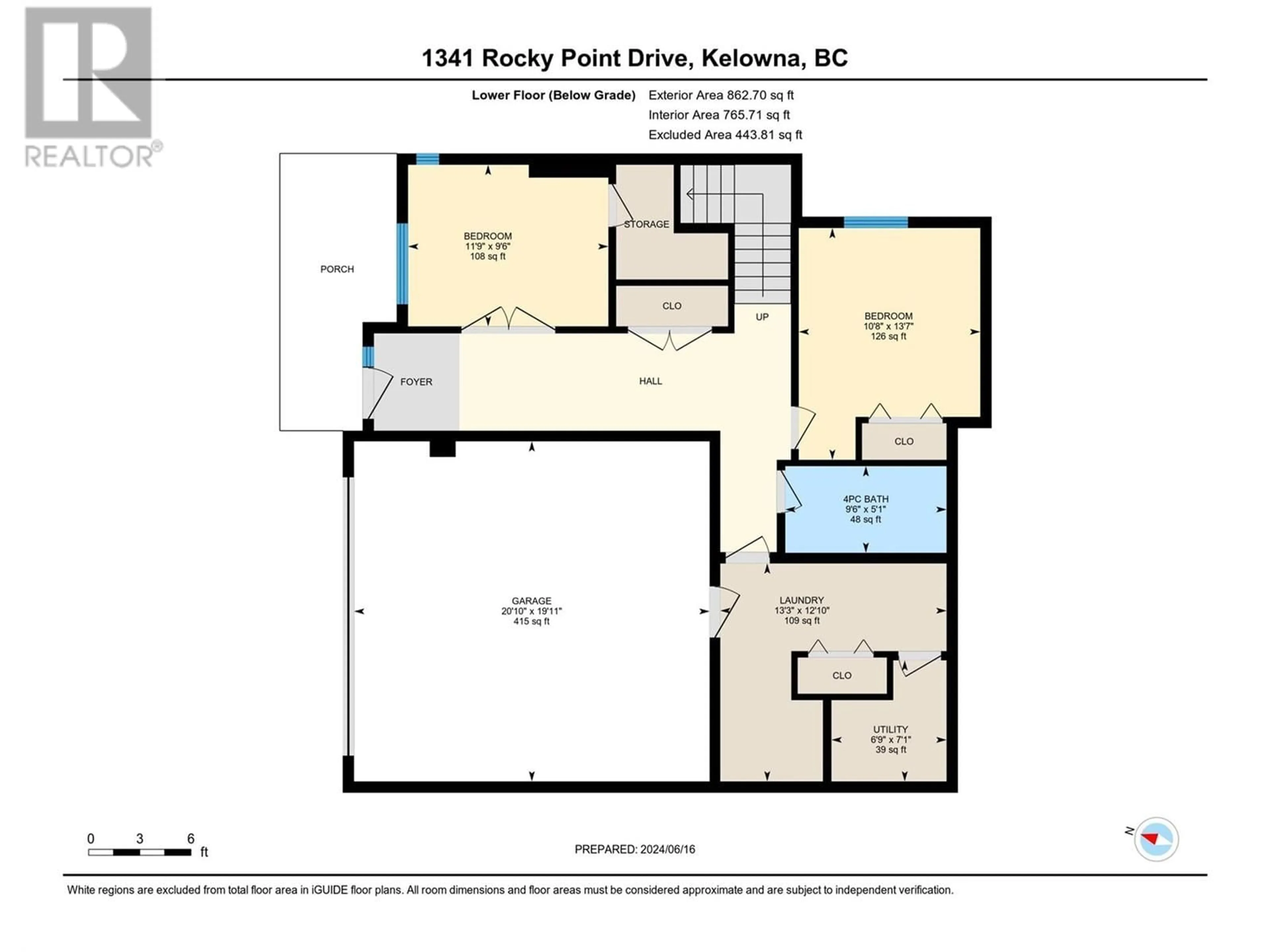 Floor plan for 1341 Rocky Point Drive, Kelowna British Columbia V1V0B5